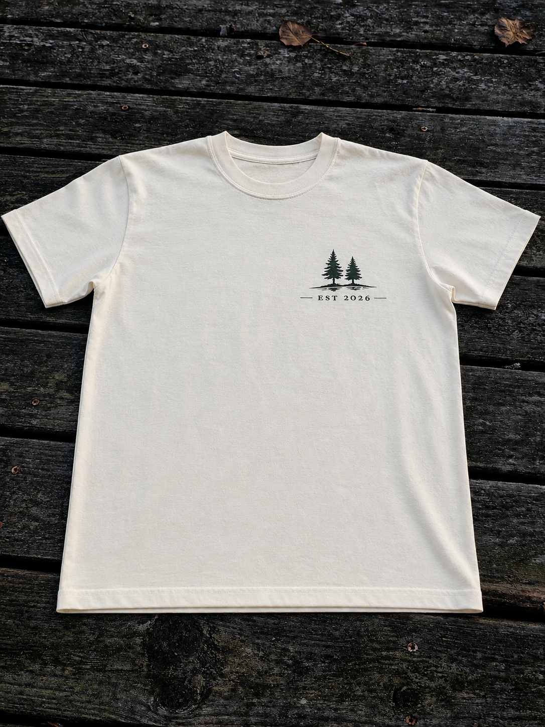 First Cast Heritage Tee, Natural, detail