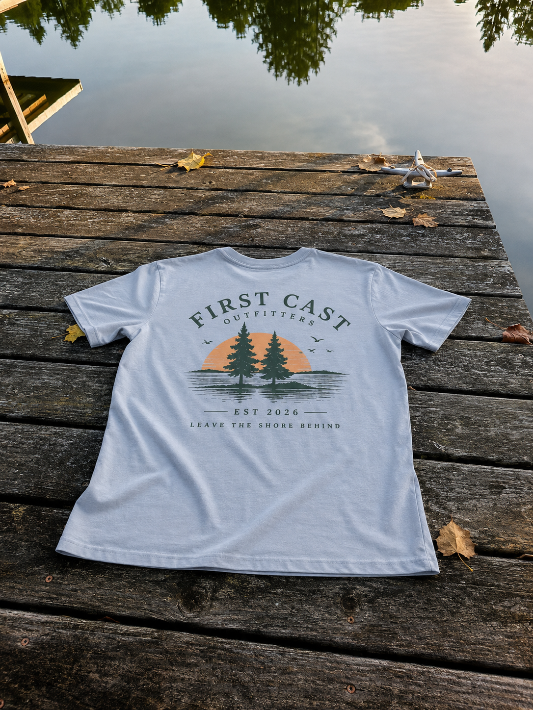 First Cast Heritage Tee, Light Blue