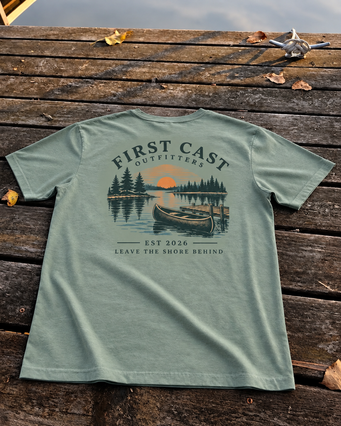 Sunset Launch Tee, Sage