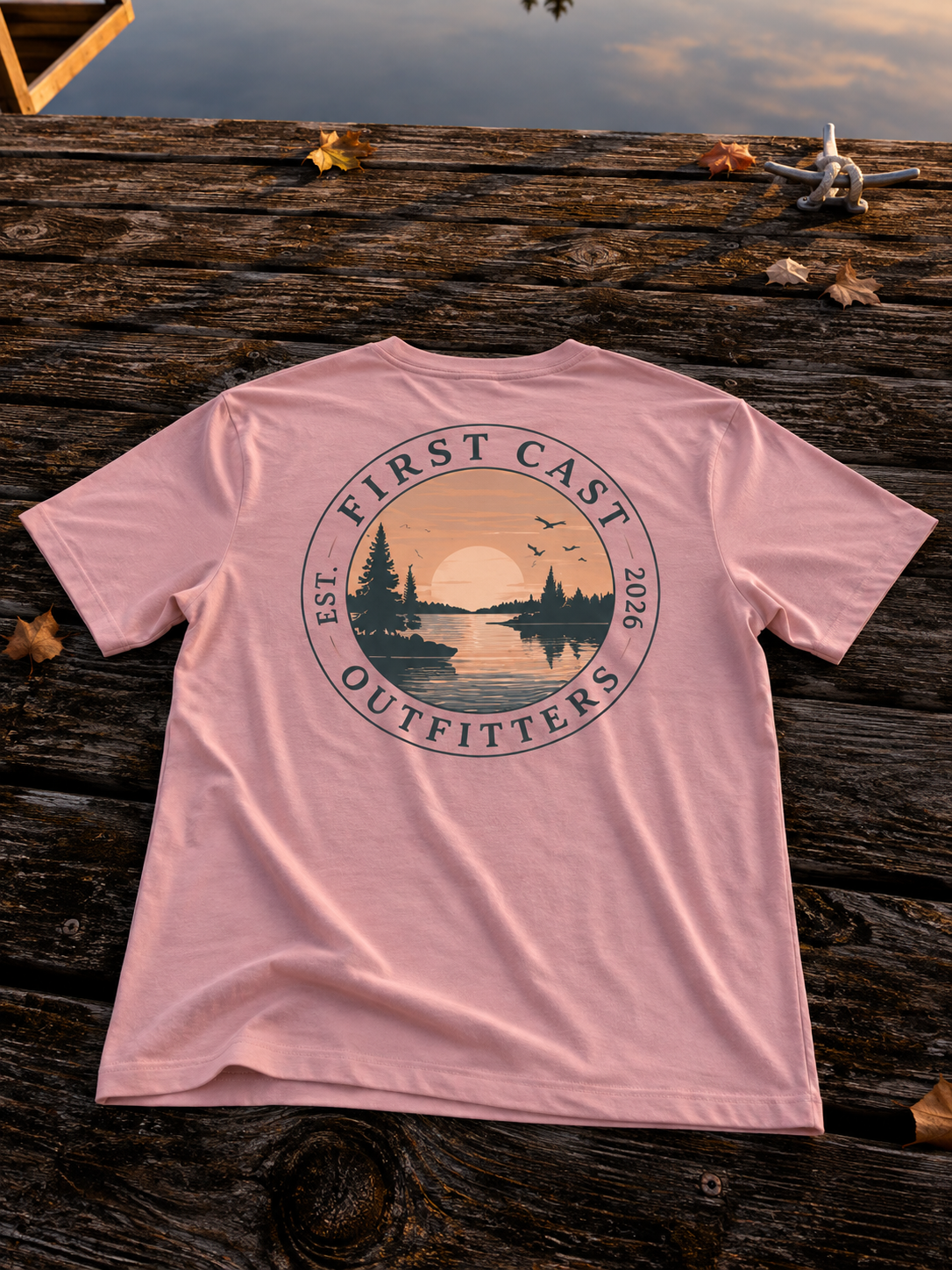 First Cast Heritage Badge Tee, Orchid