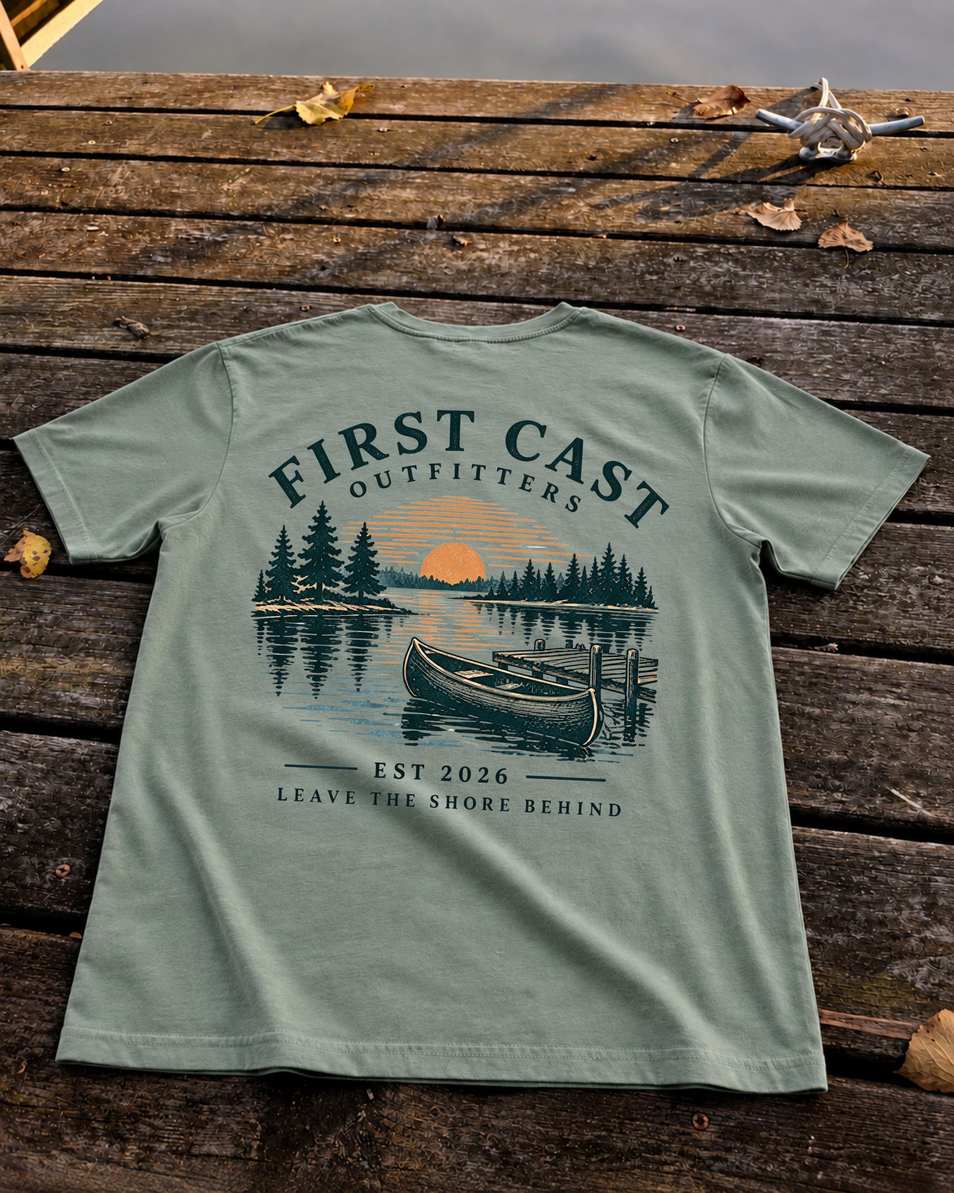 Sunset Launch Tee, Sage