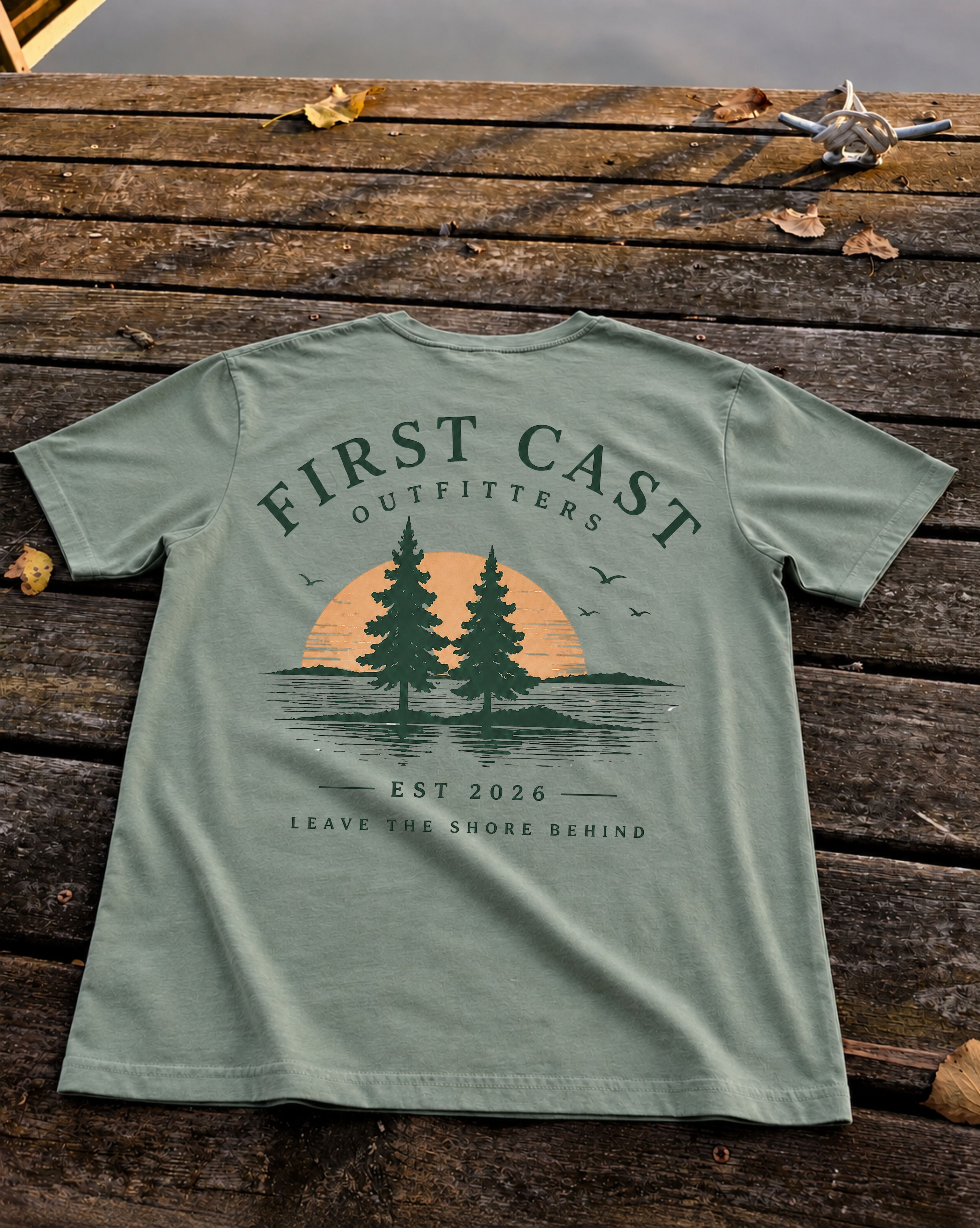 First Cast Heritage Tee, Sage