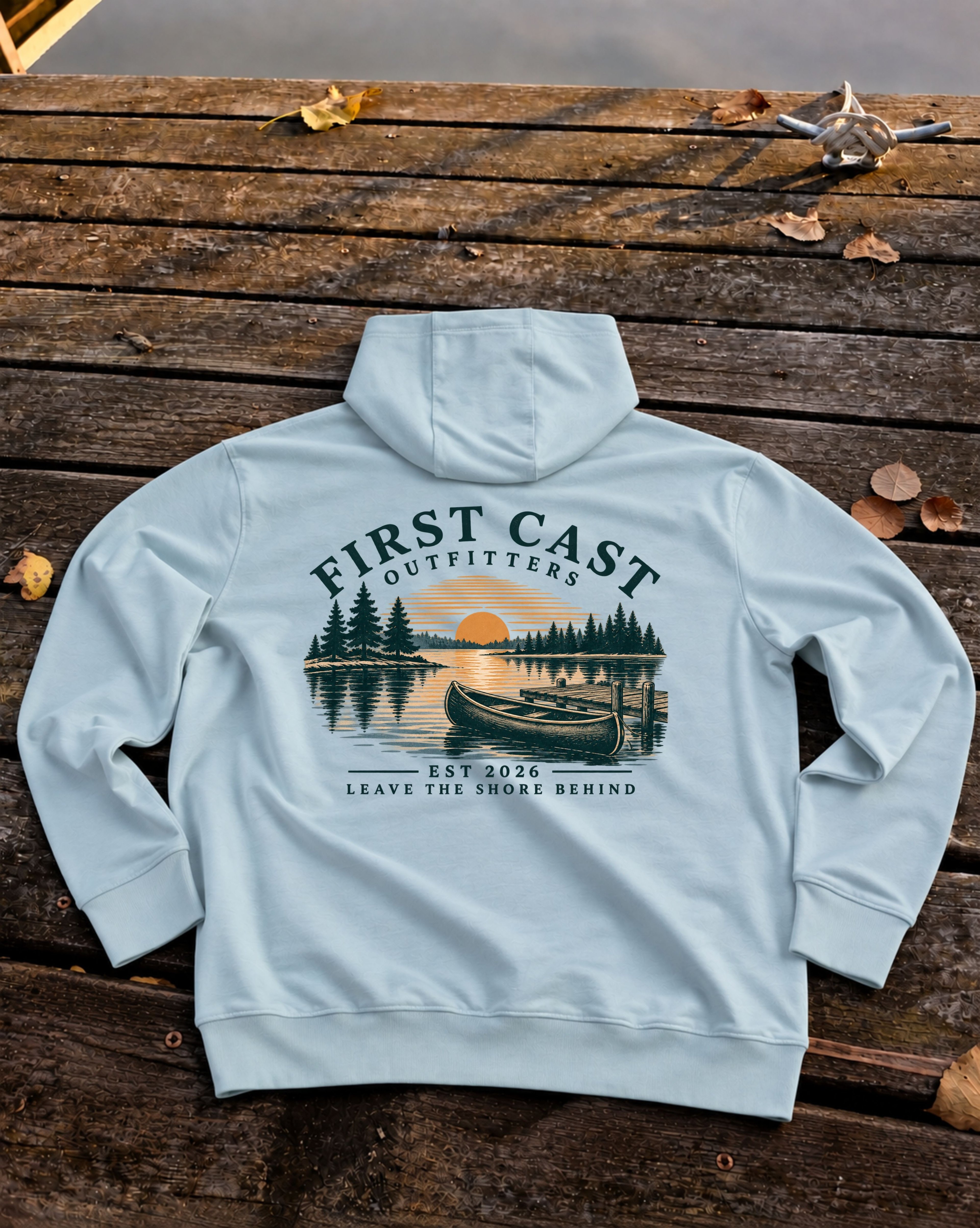 Sunset Launch Hoodie, Blue Mist