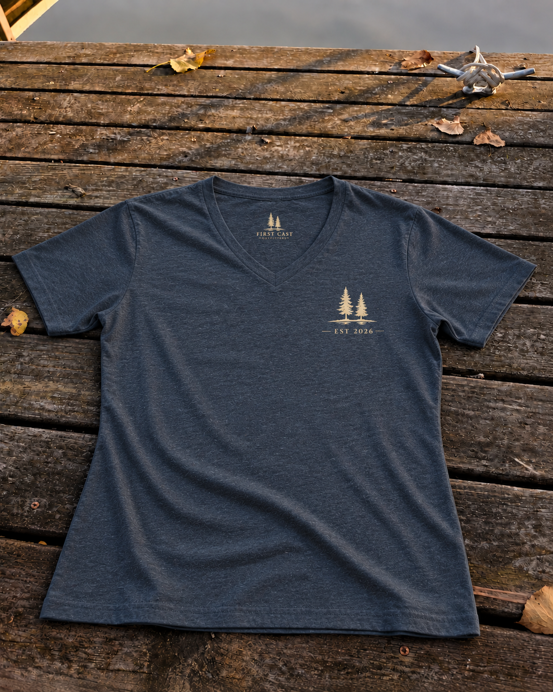 Women’s Heritage V-Neck Tee, Dark Grey Heather
