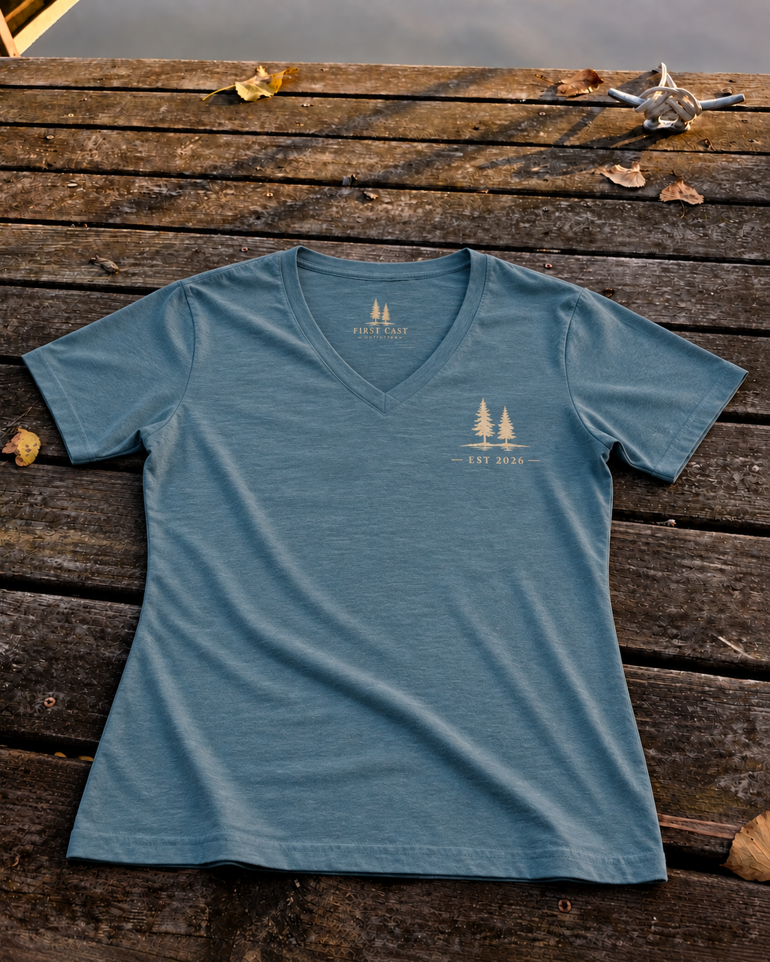 Women’s Heritage V-Neck Tee, Heather Slate