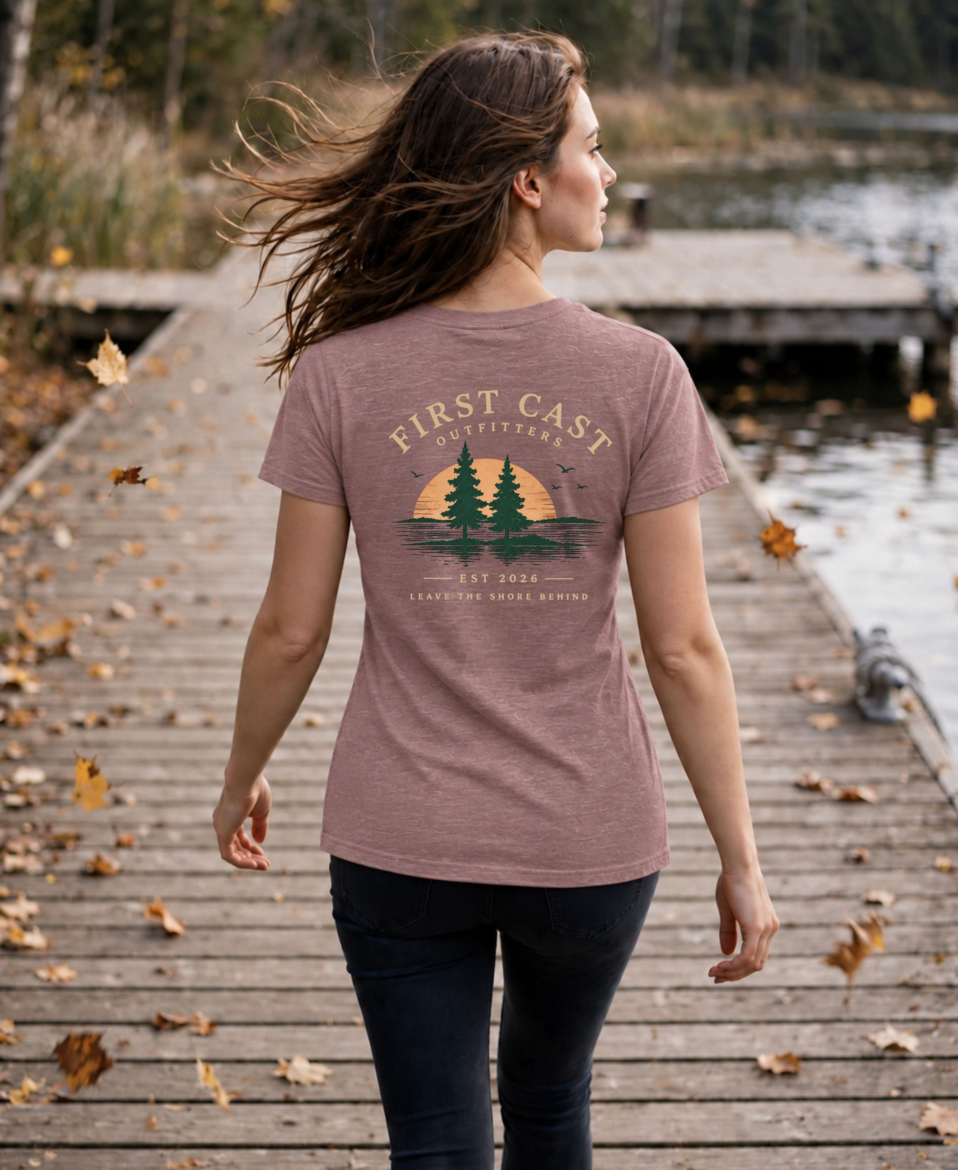Women’s Heritage V-Neck Tee, Heather Mauve