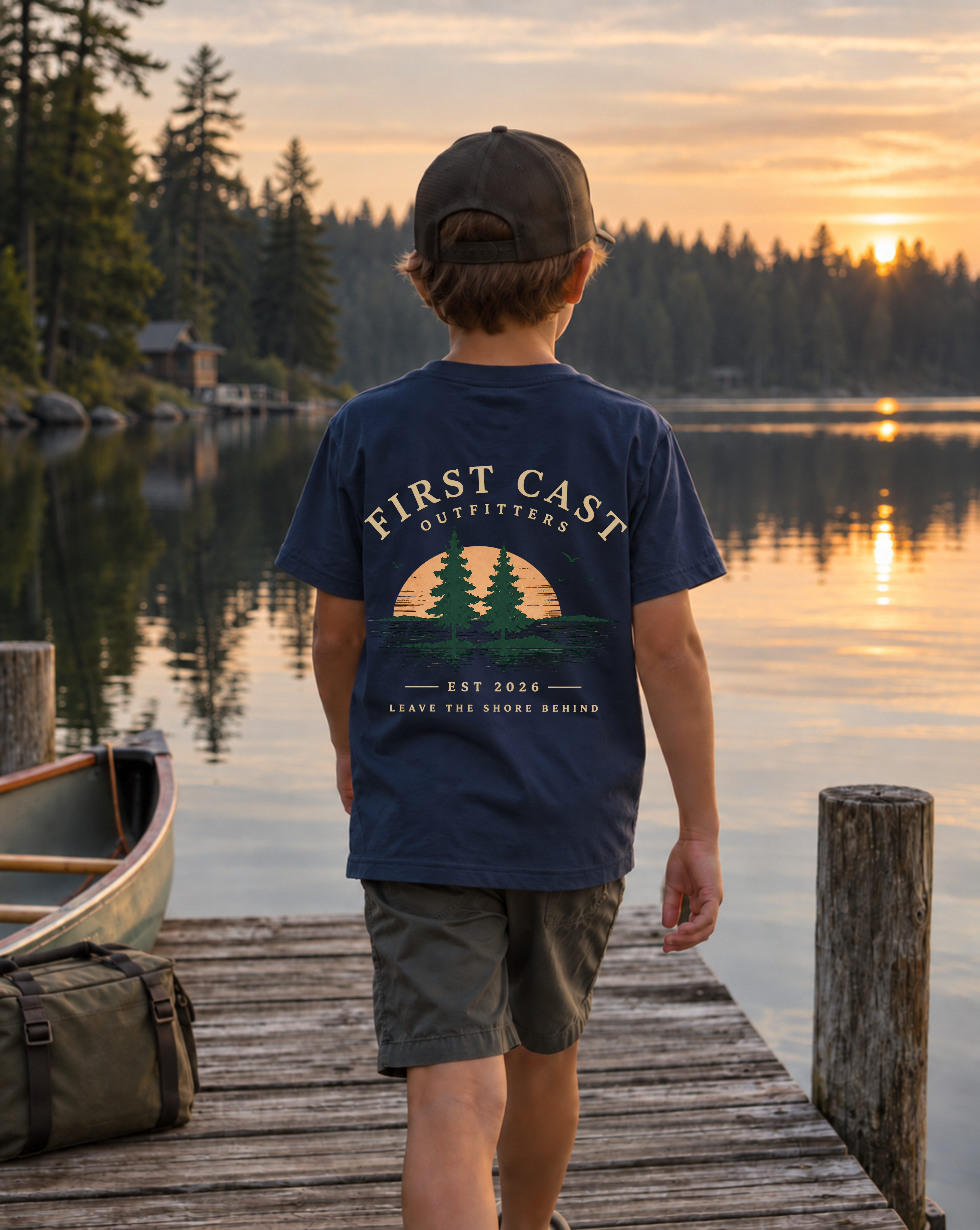 Youth Heritage Tee, Navy