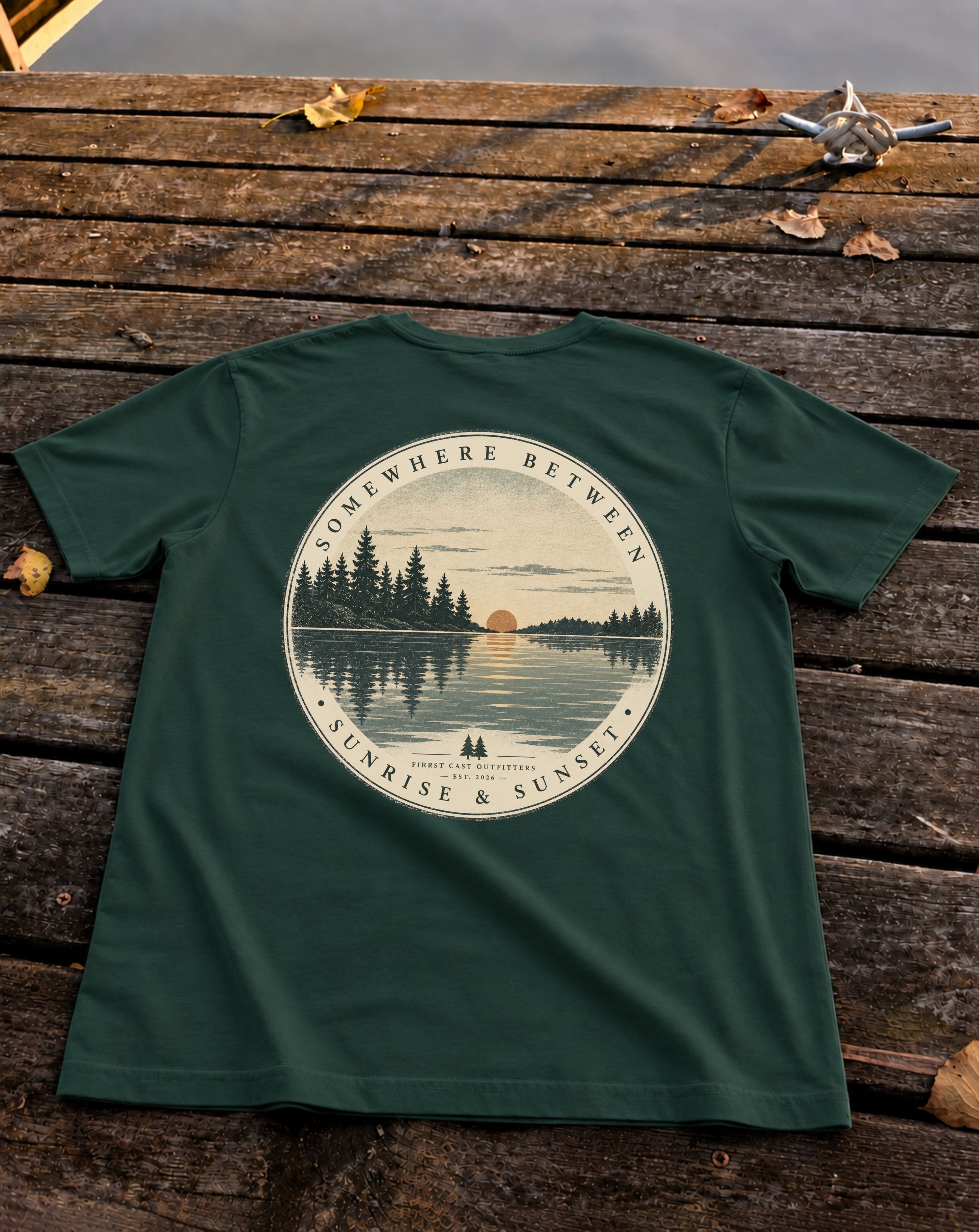 Between Sunrise & Sunset Tee, Forest