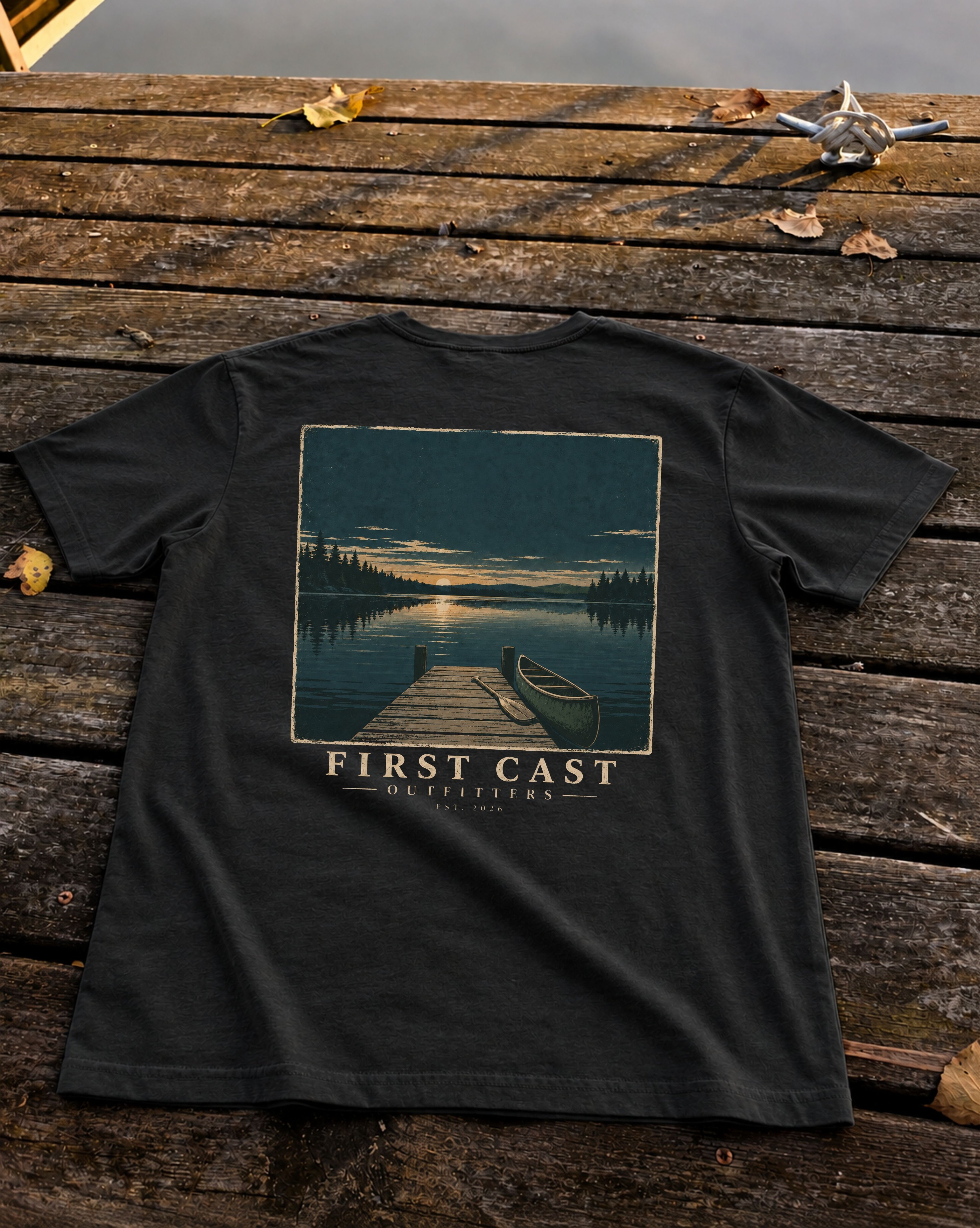 Last Light Launch Tee, Solid Black Blend