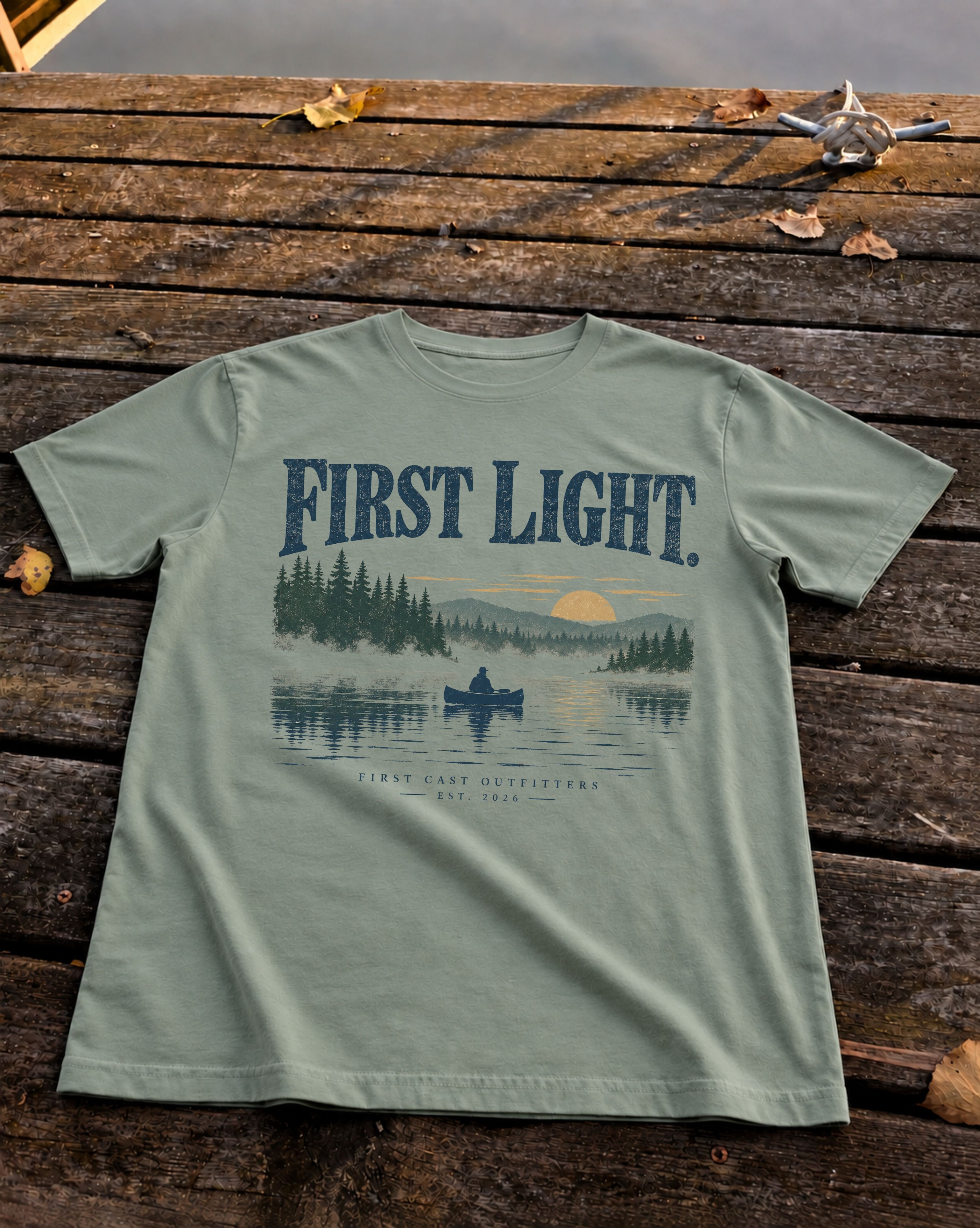 First Light Canoe Tee, Sage