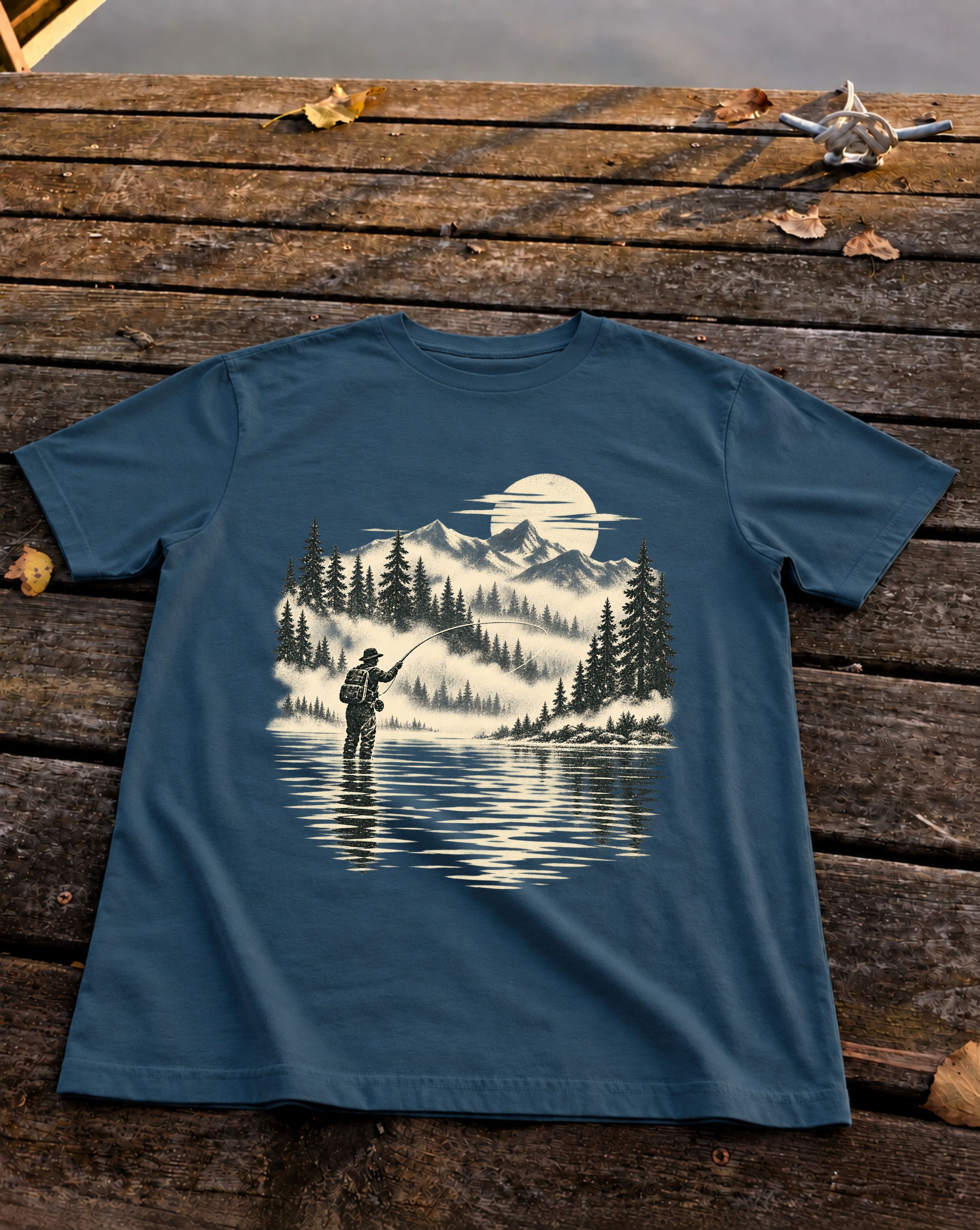 High Country Cast Tee, Deep Teal
