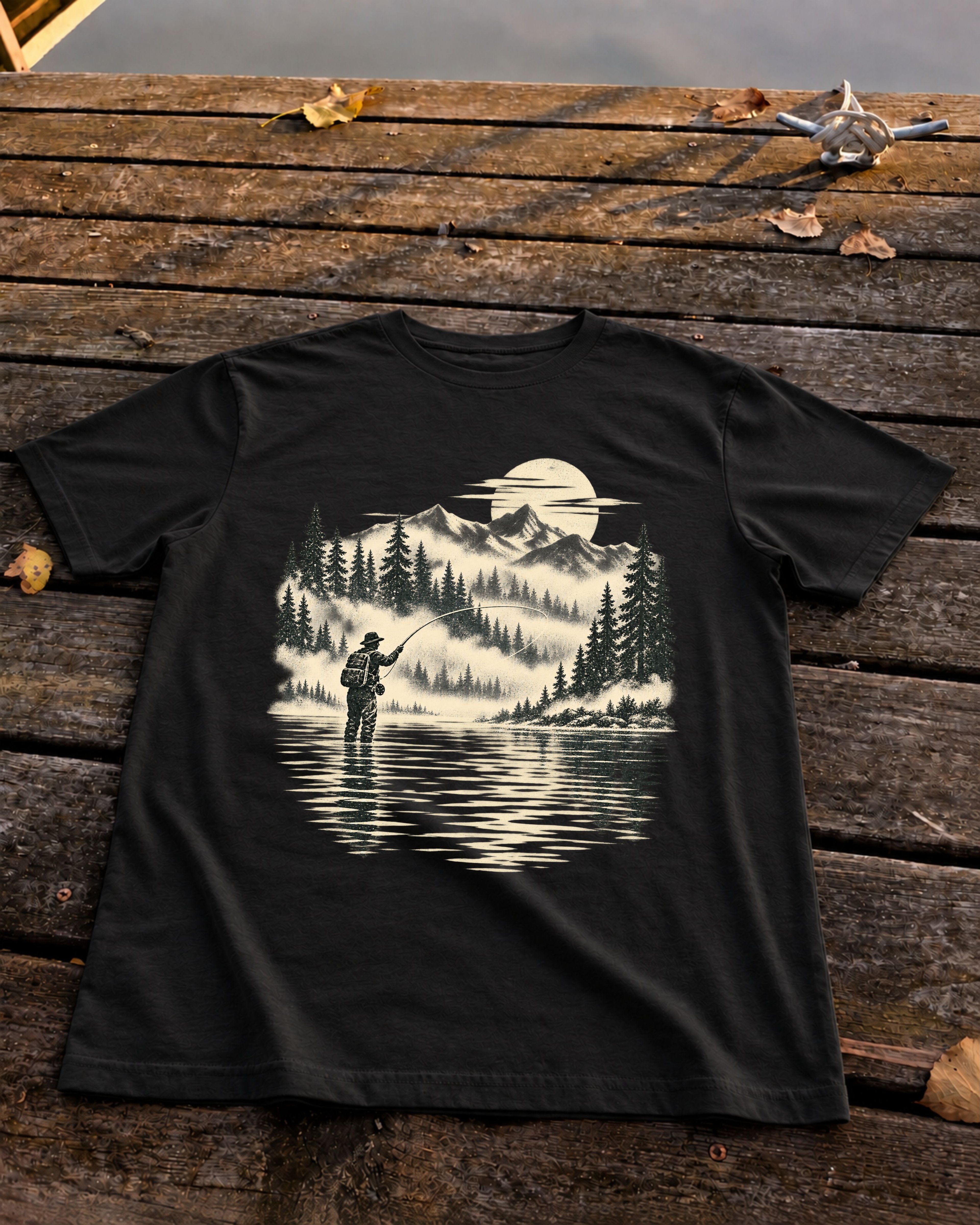 High Country Cast Tee, Solid Black Blend