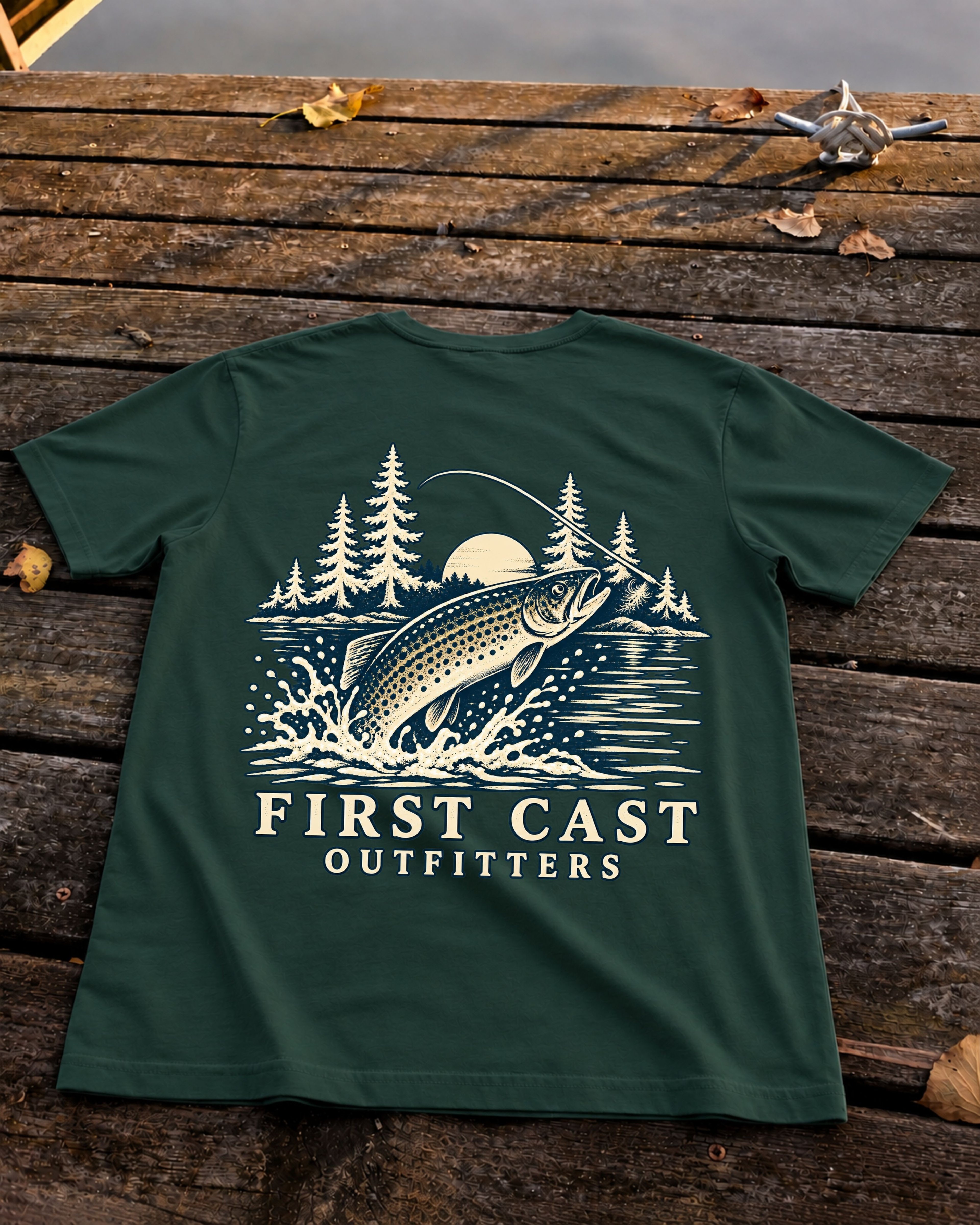 River Rise Tee, Forest