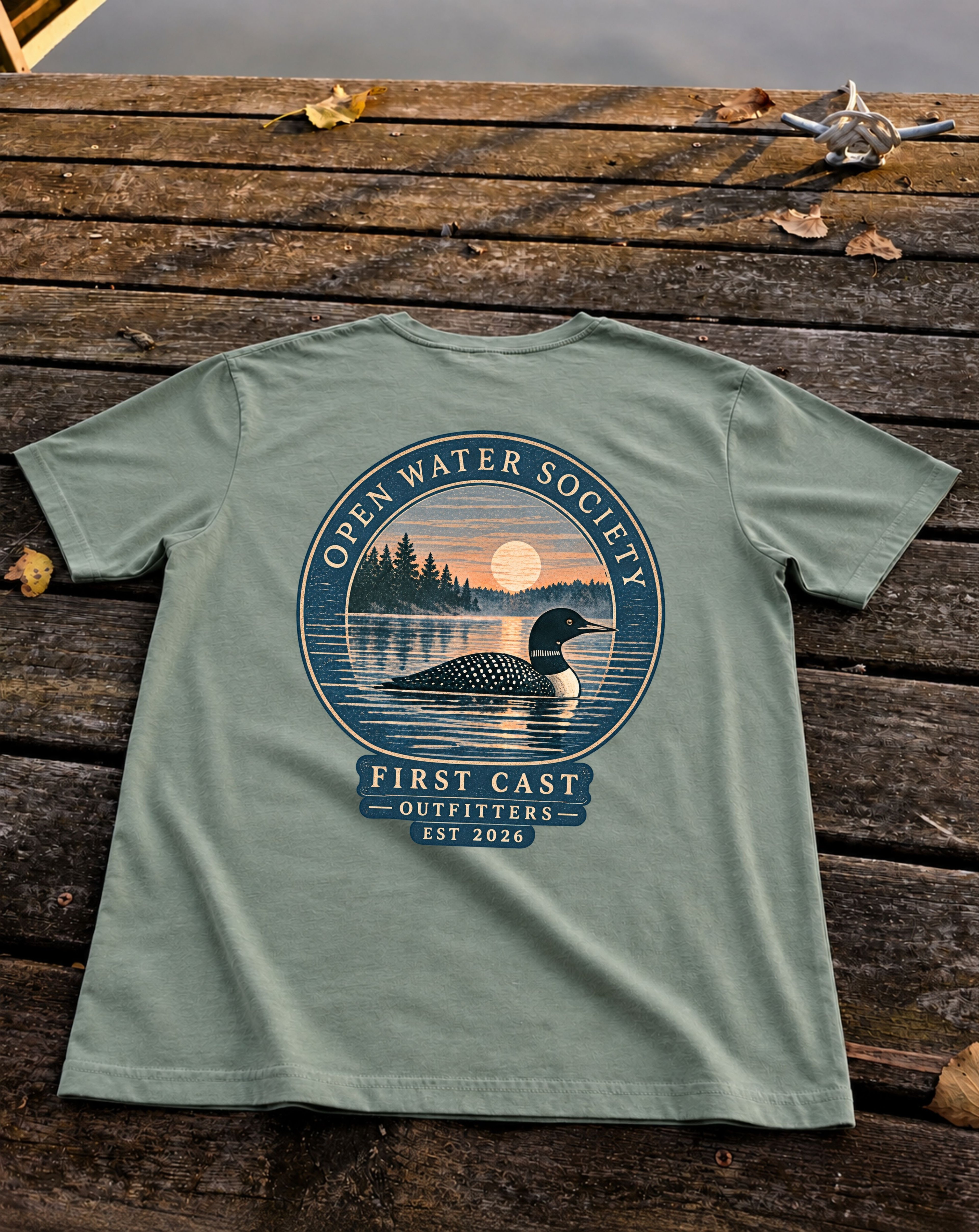 Open Water Society Tee, Sage