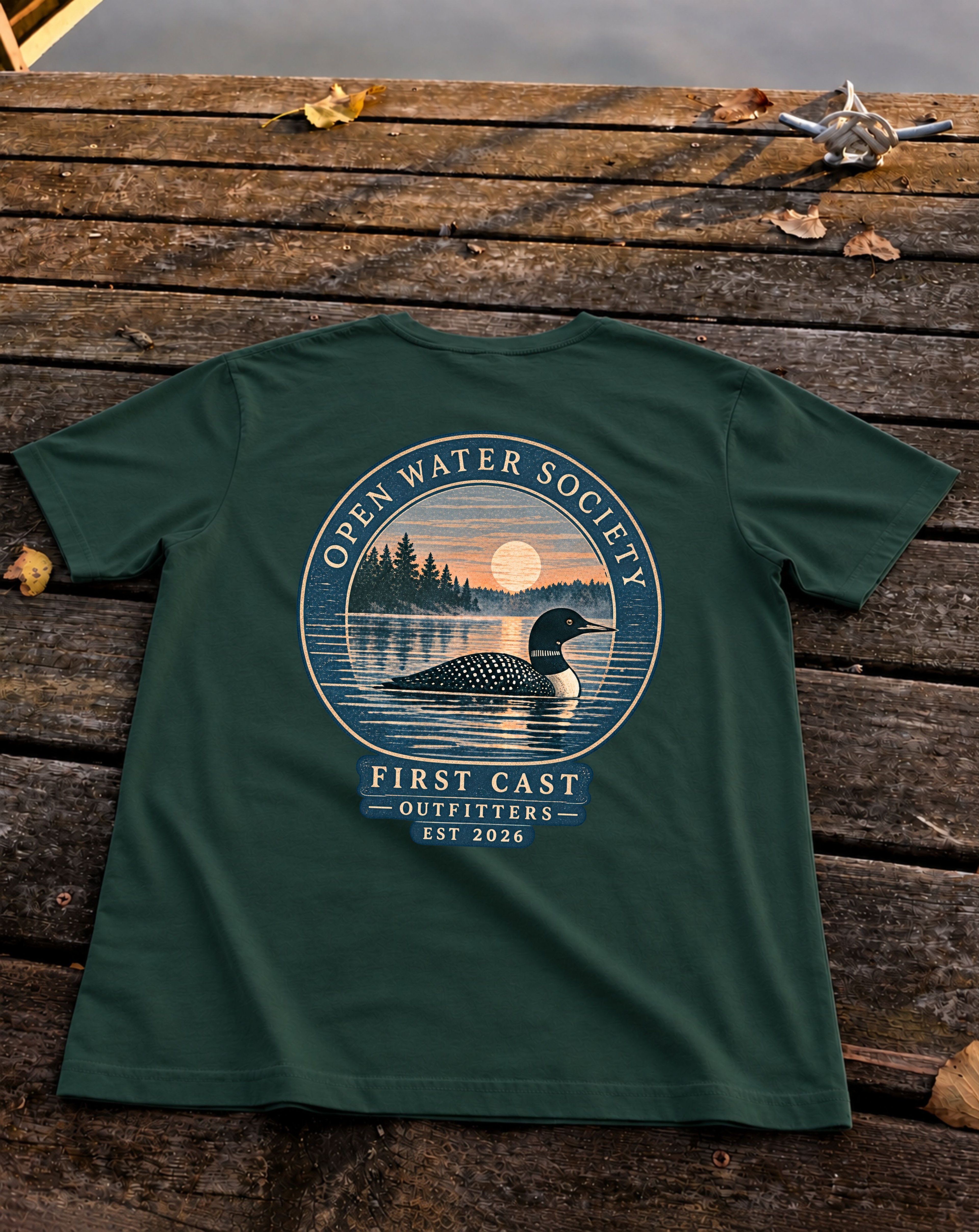 Open Water Society Tee, Forest