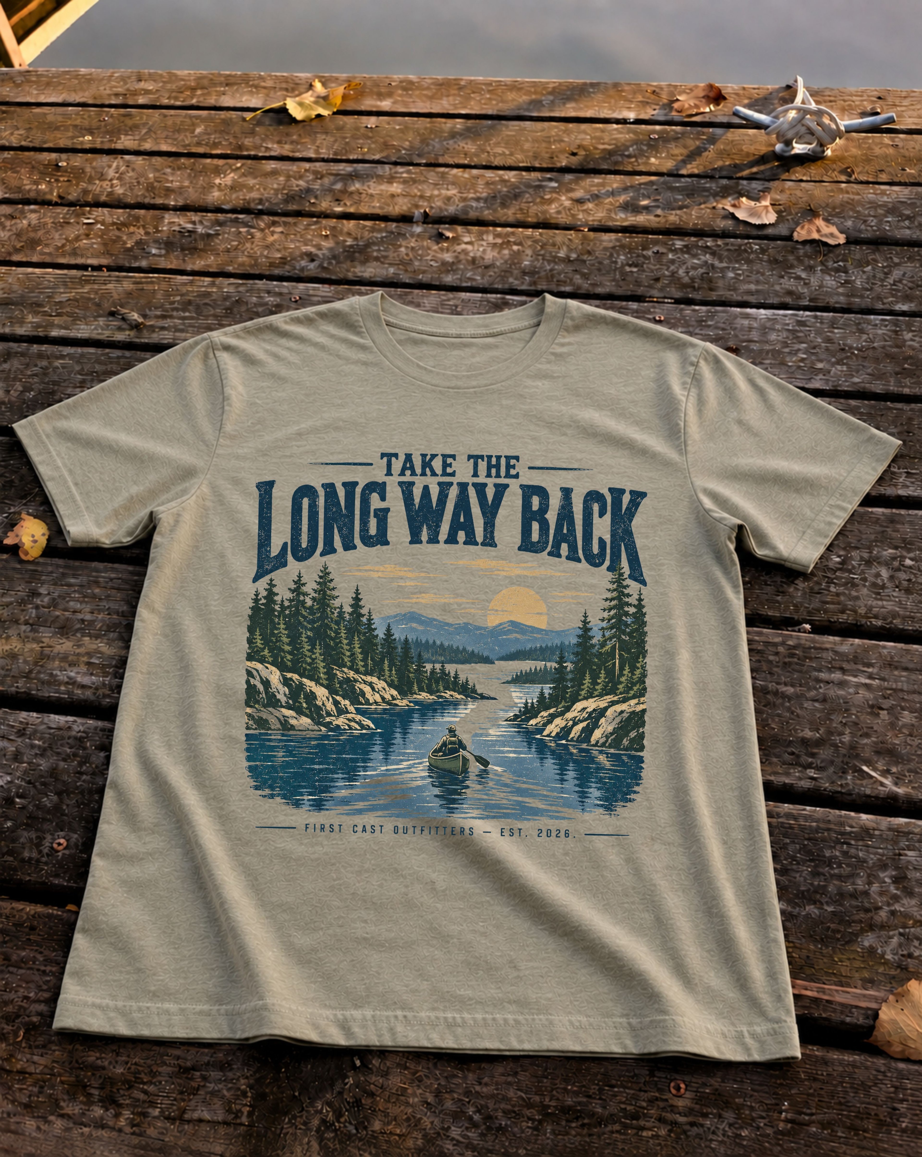 Long Way Back Tee, Heather Stone