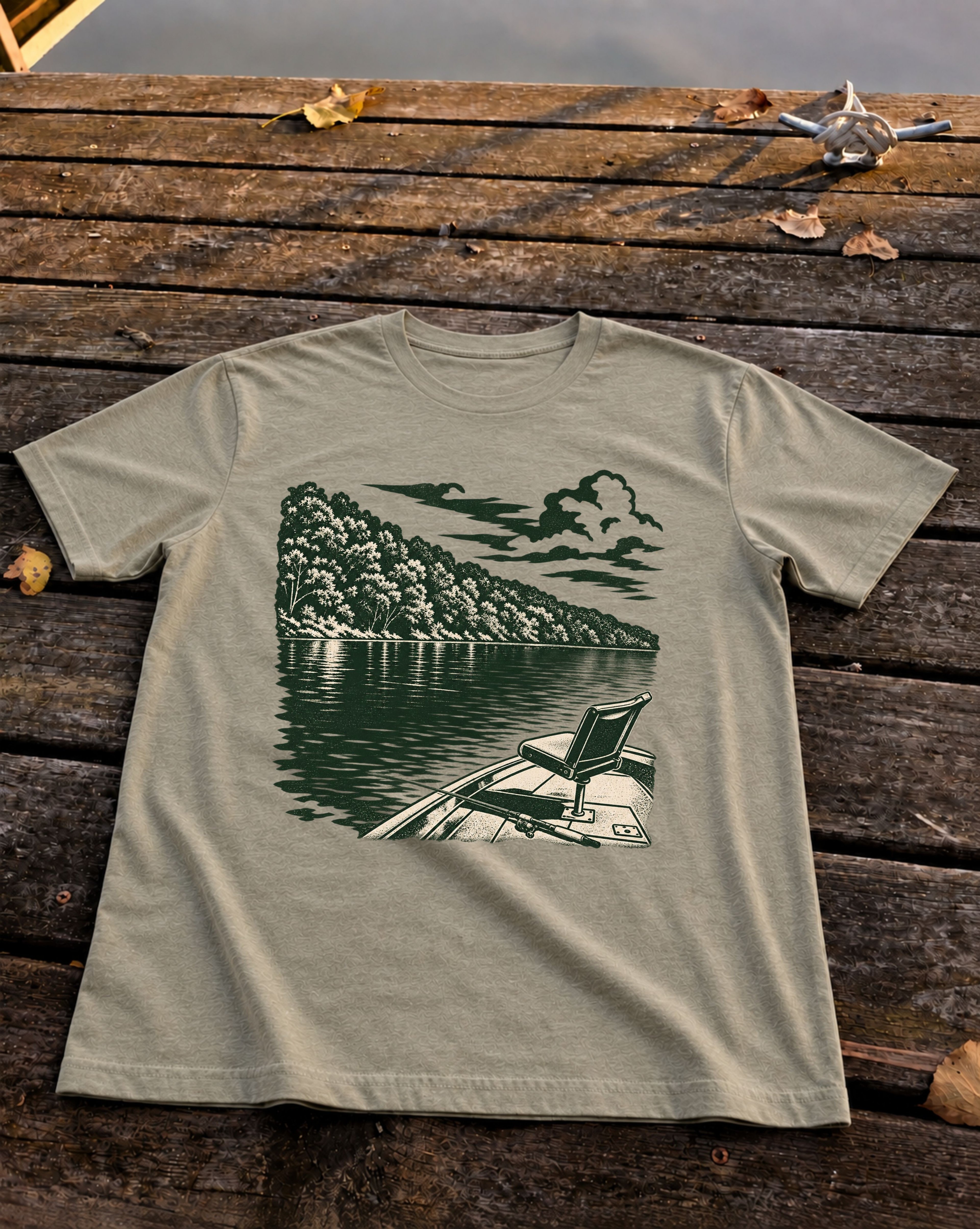 Lakefront Drift Tee, Heather Stone