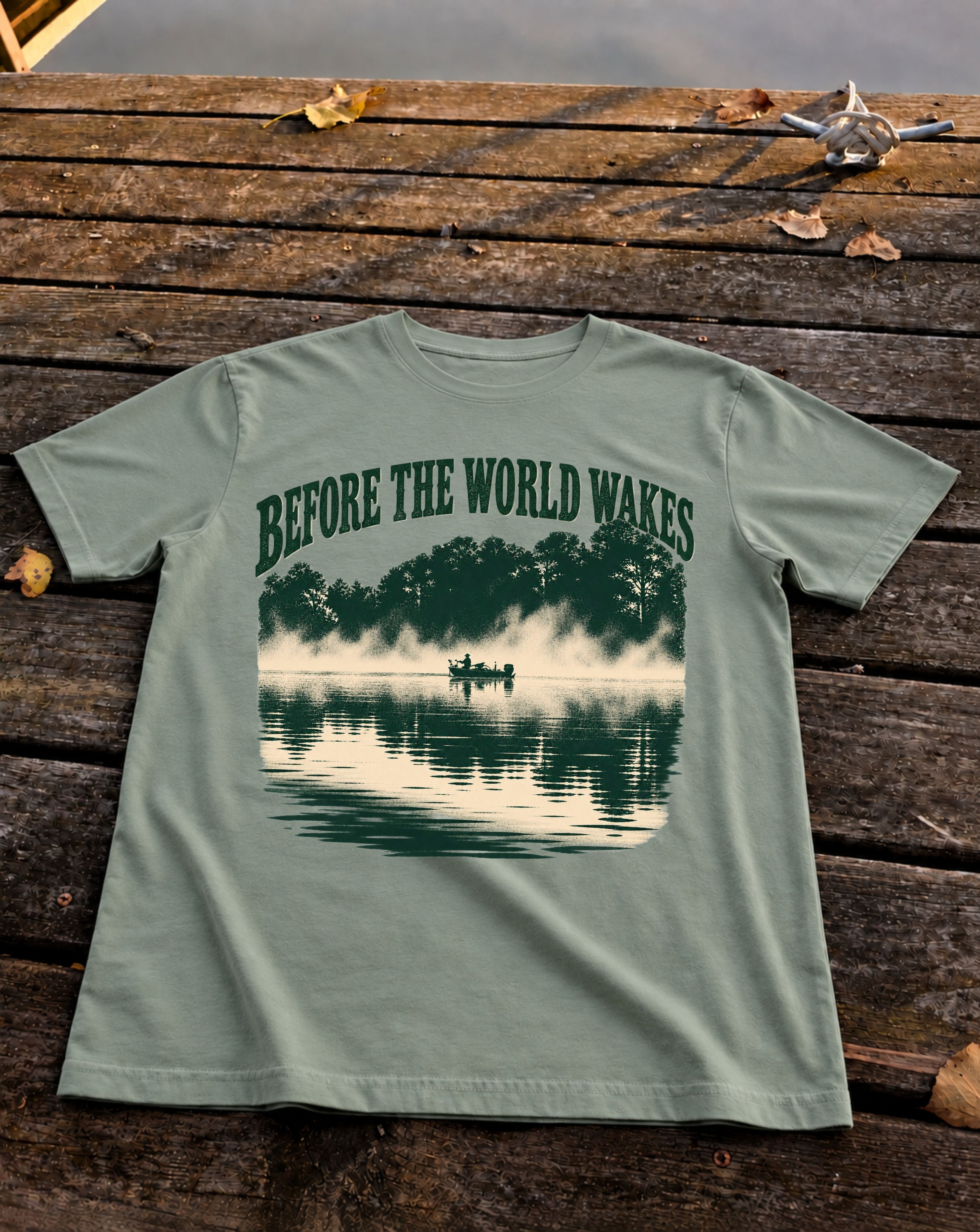 Before the World Wakes Tee, Sage