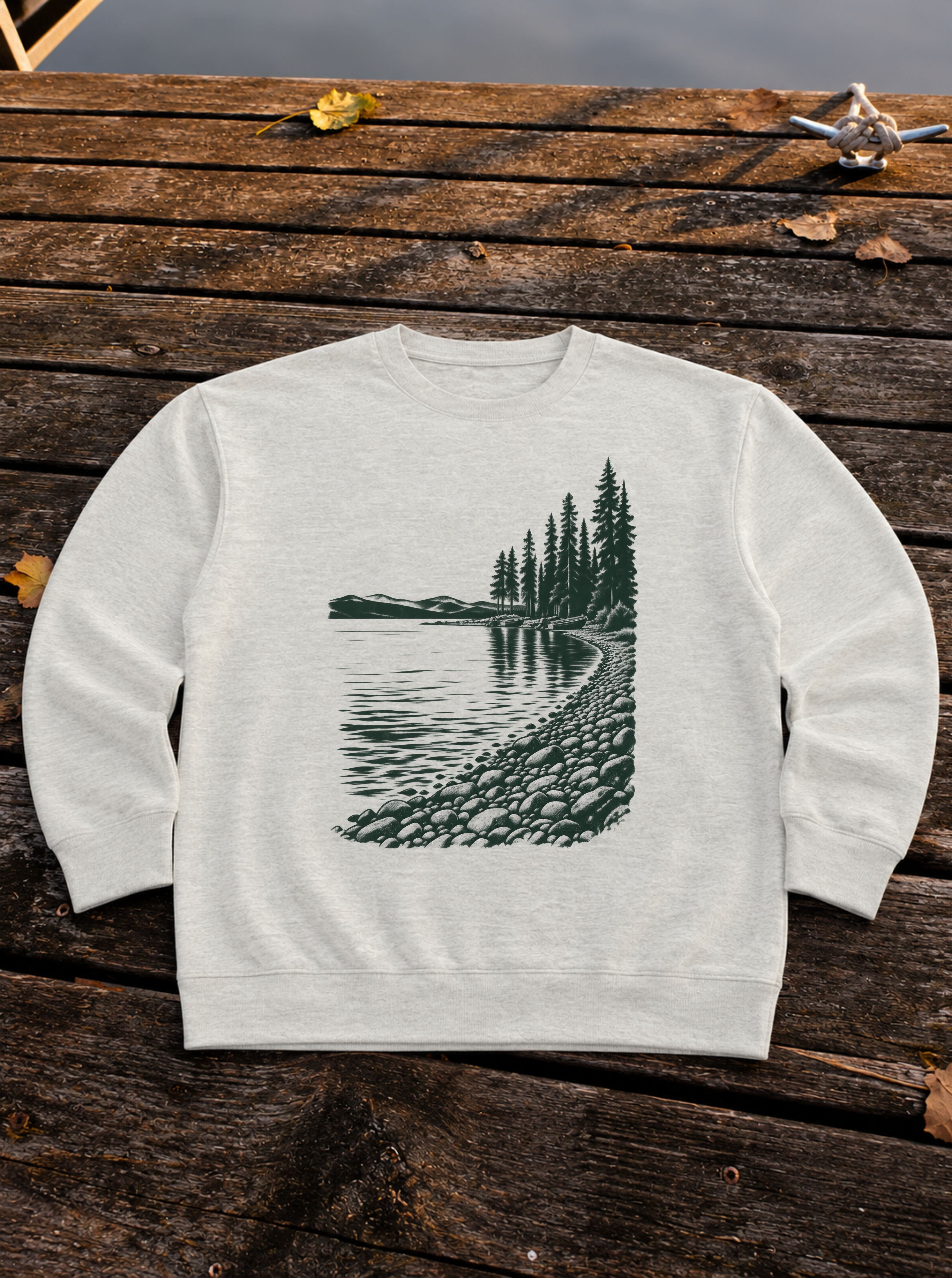 Quiet Shore Crewneck, Oatmeal Heather