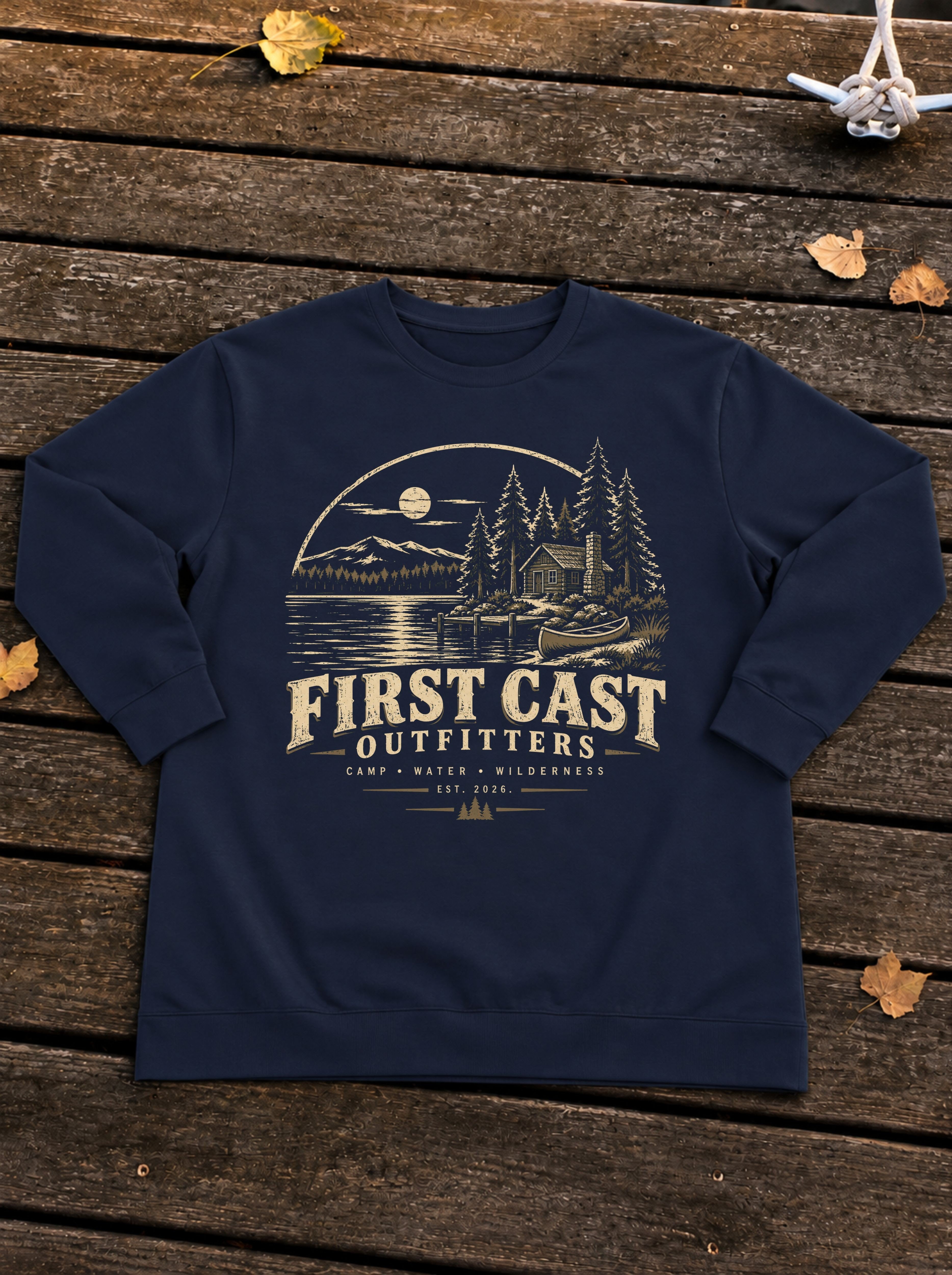 Wilderness Camp Crewneck, Navy