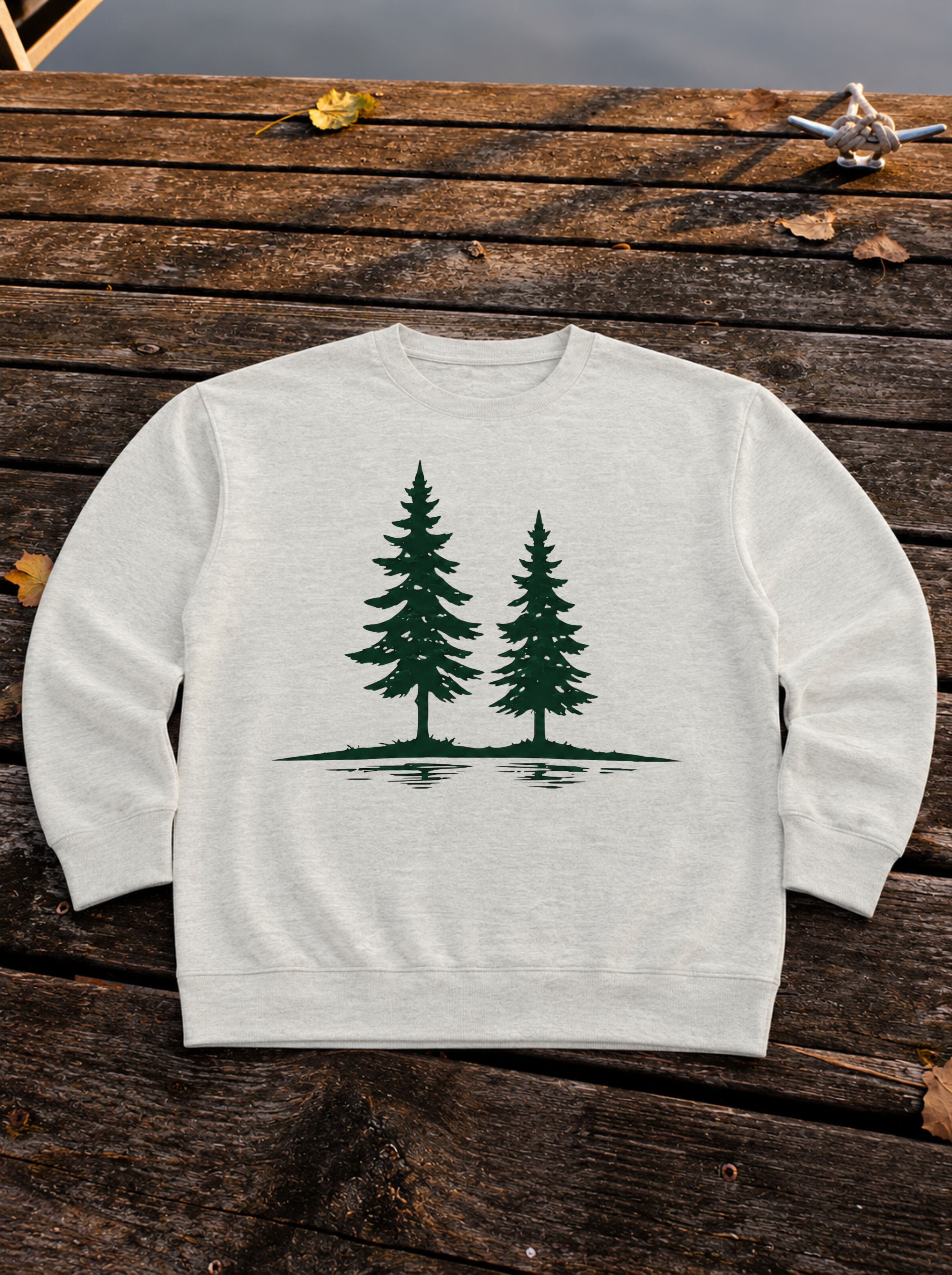 Twin Pines Crewneck, Oatmeal Heather