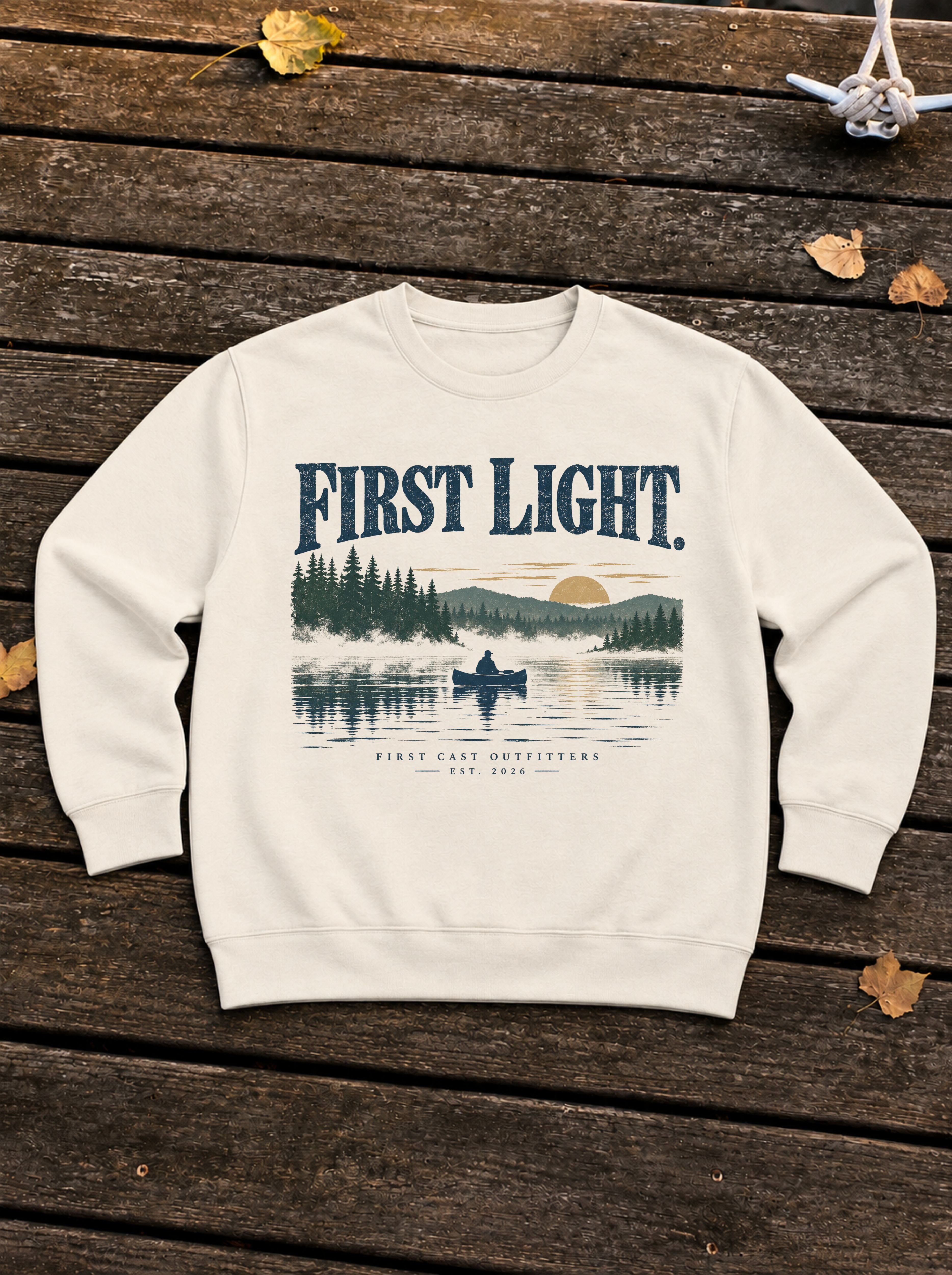 First Light Crewneck, Sandshell