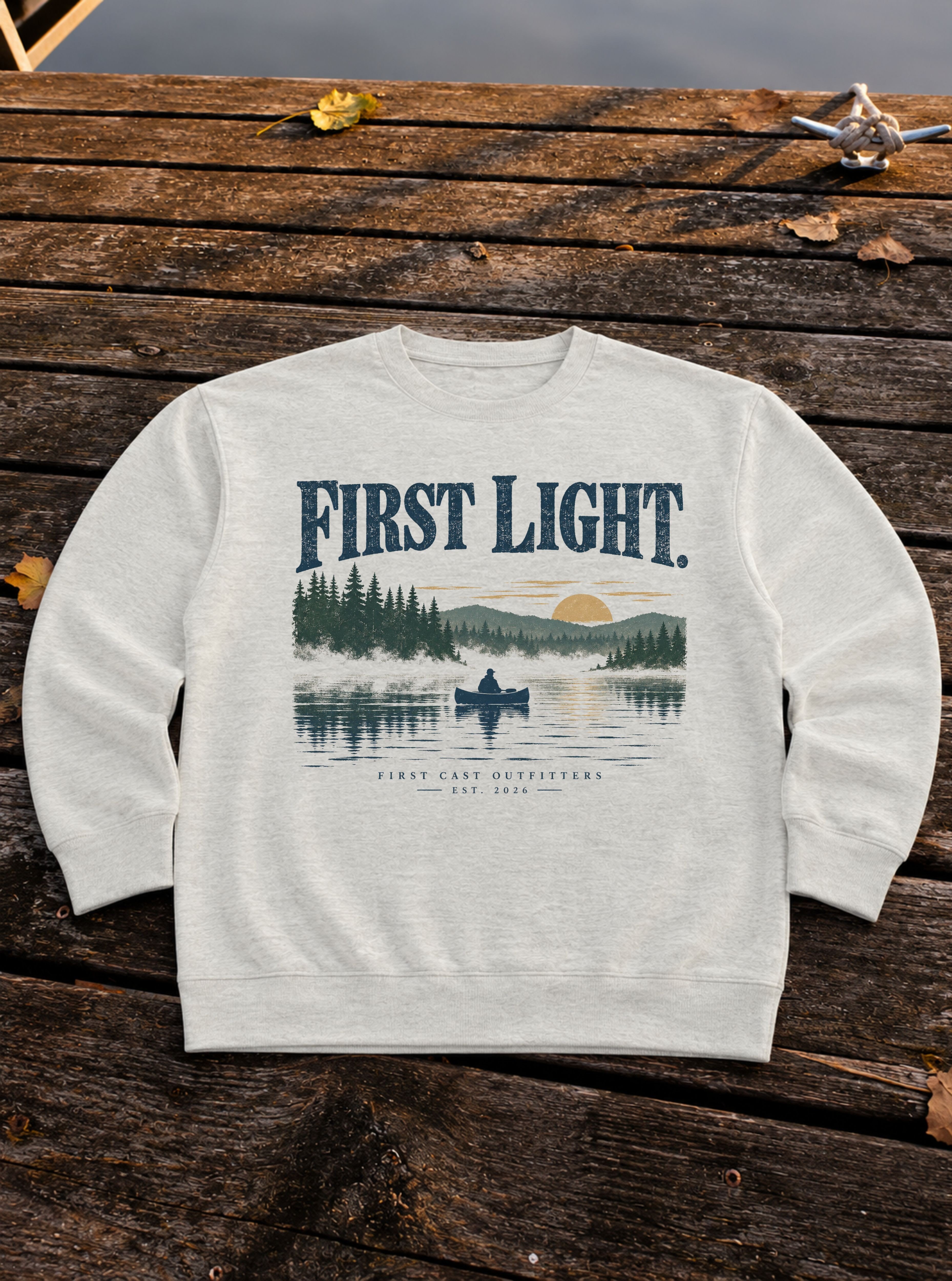 First Light Crewneck, Oatmeal Heather