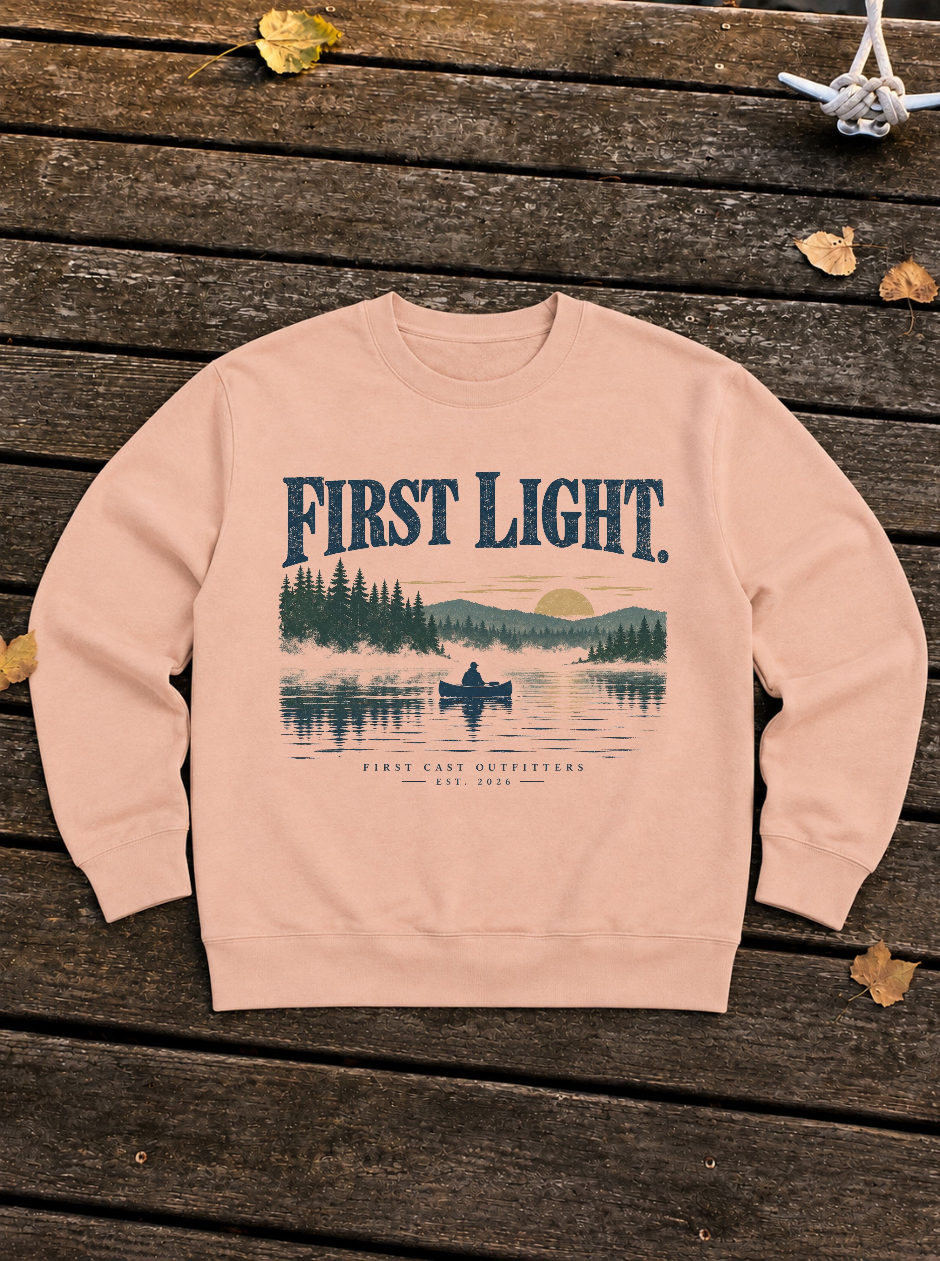 First Light Crewneck, Pale Pink