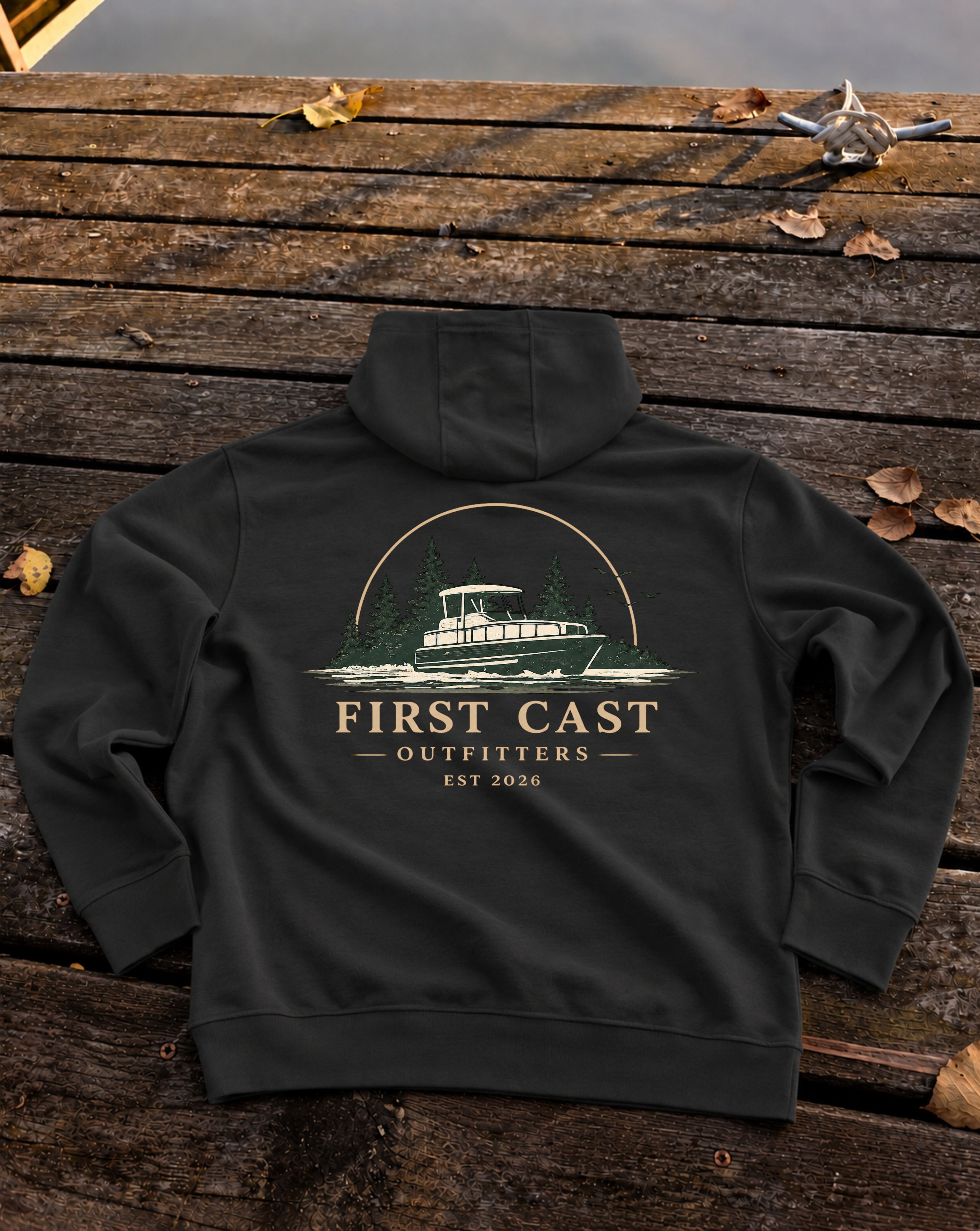 Open Water Hoodie, Charcoal Heather