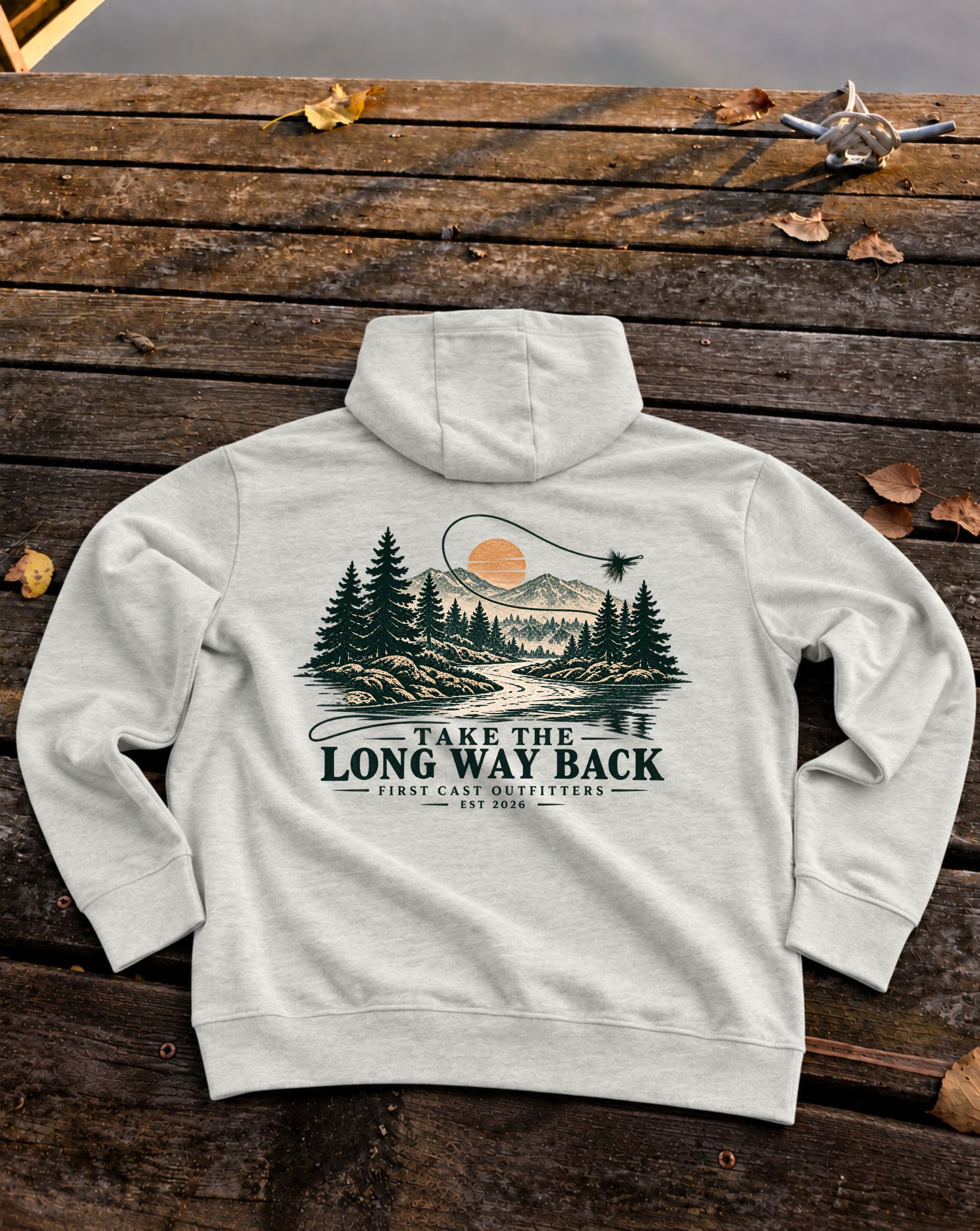 Long Way Back Hoodie , Oatmeal Heather