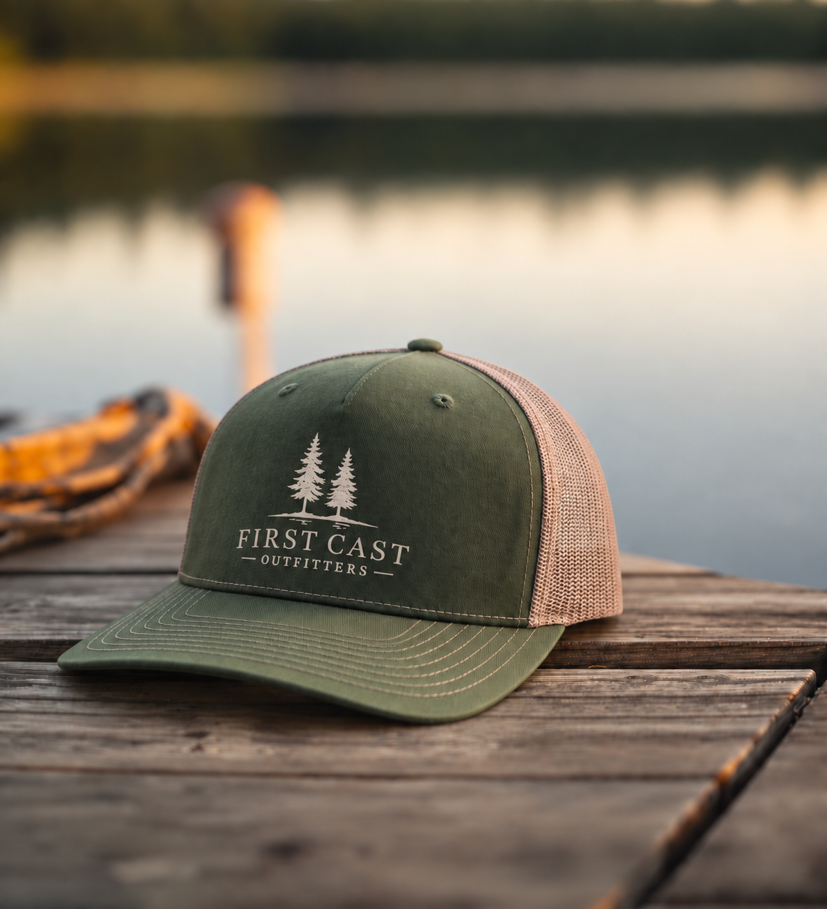 The Pine Ridge Trucker, Army Olive/ Tan
