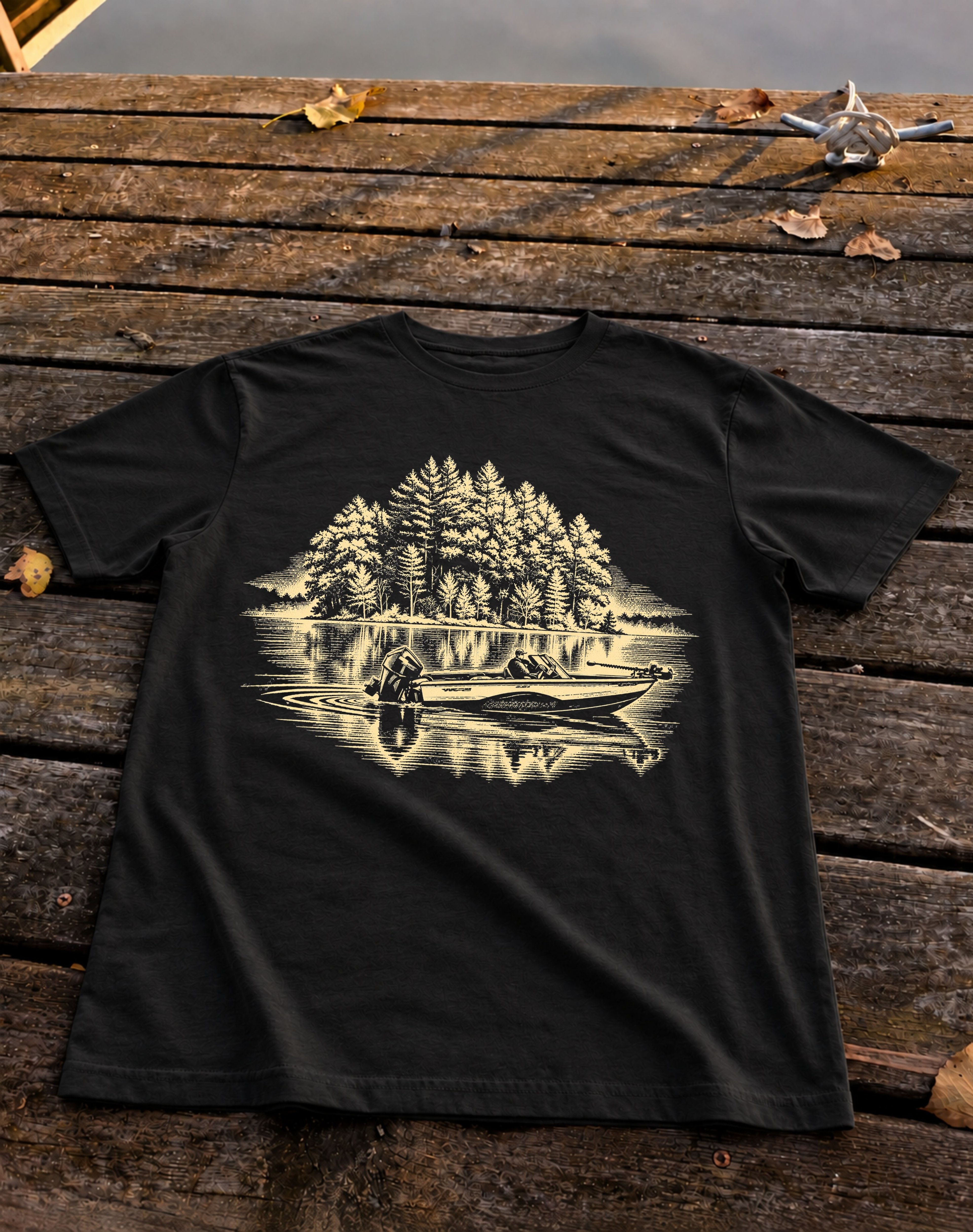 Glasswater Tee, Solid Black Blend
