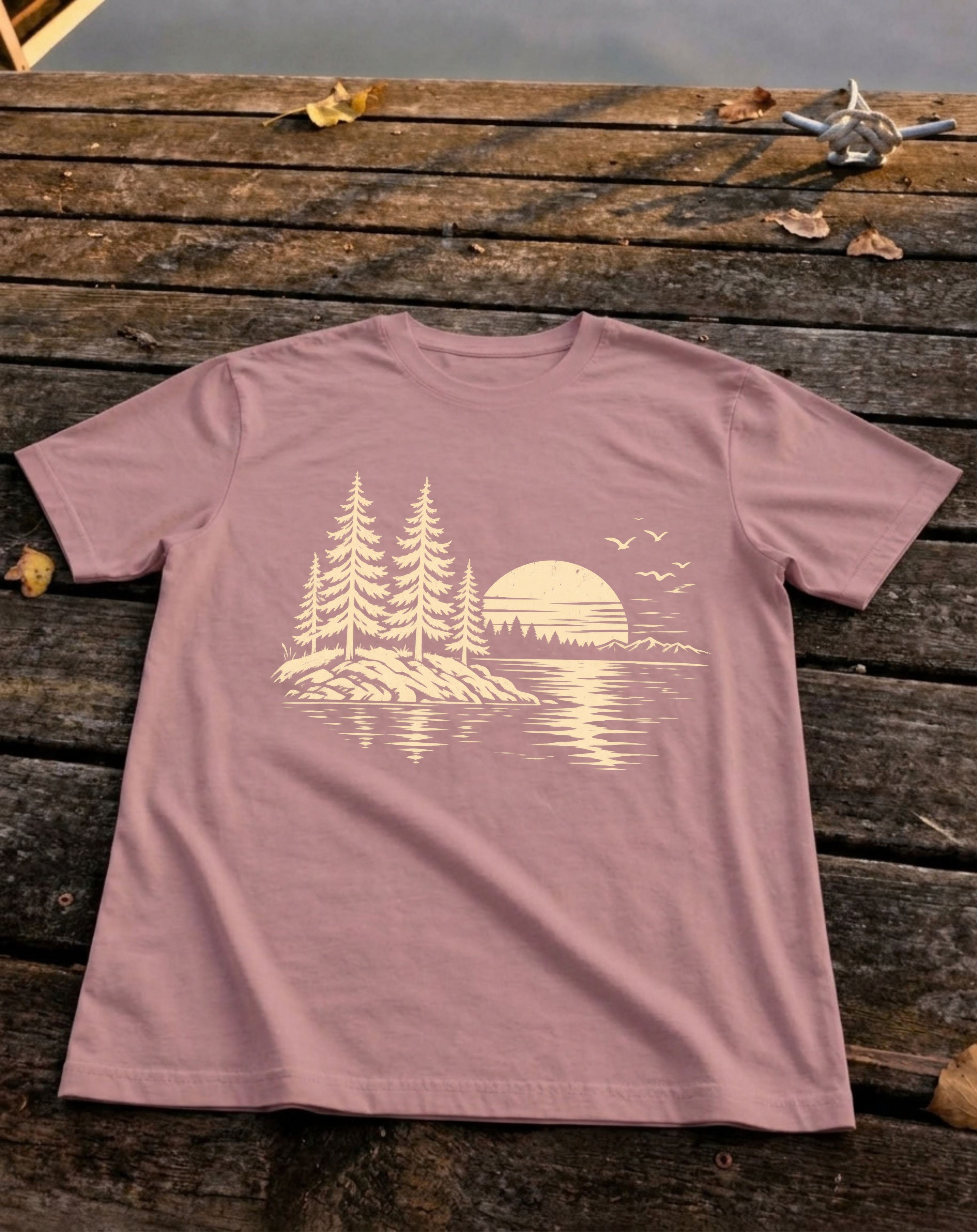 Last Light Pines Tee, Orchid