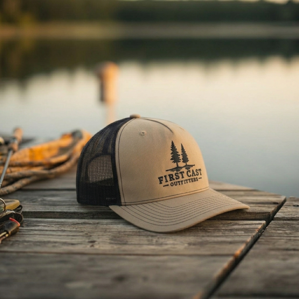 The Driftwood Trucker, Khaki/ Coffee, detail