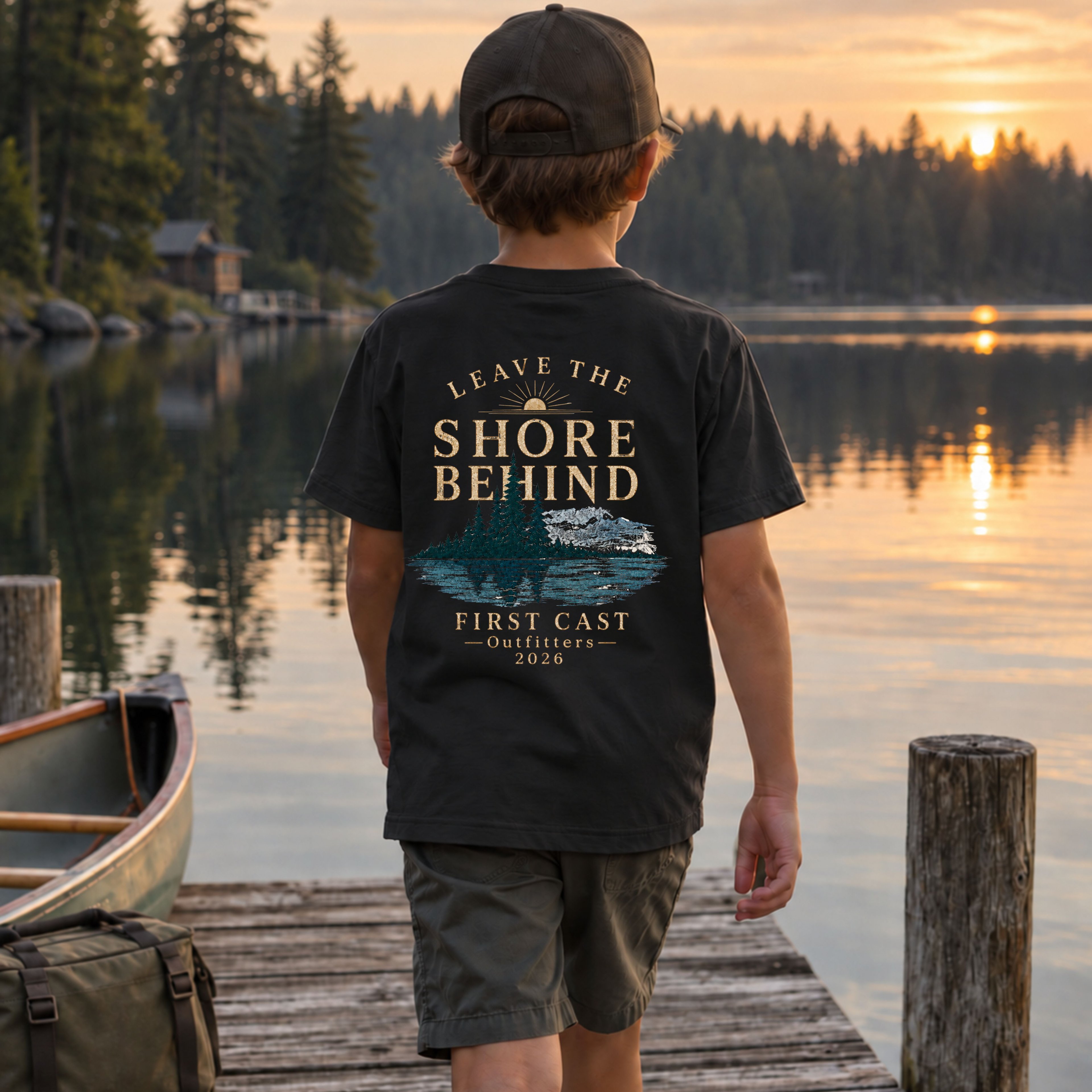 Youth Leave The Shore Behind Tee, Black