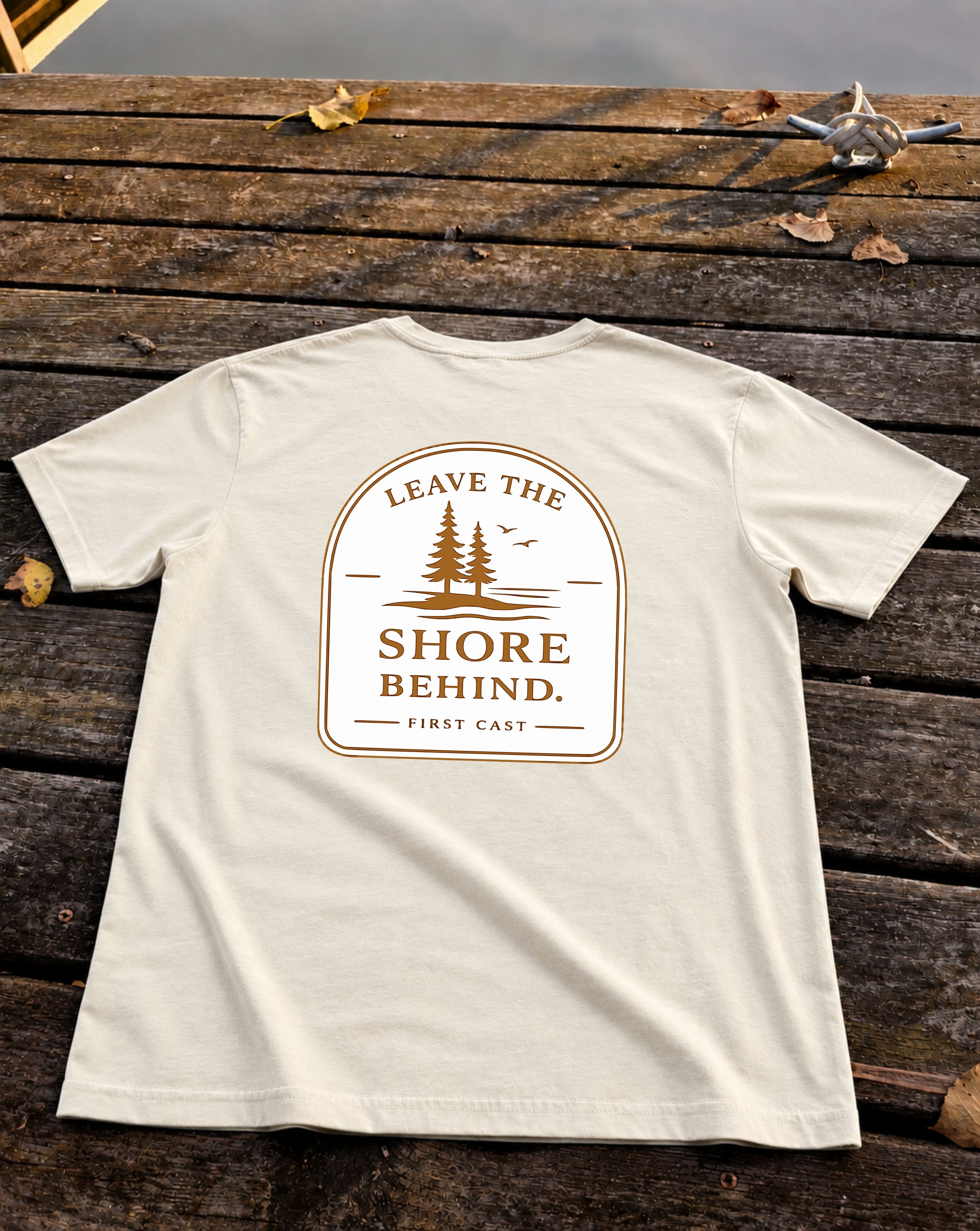 Leave the Shore Behind Heritage Tee, Natural