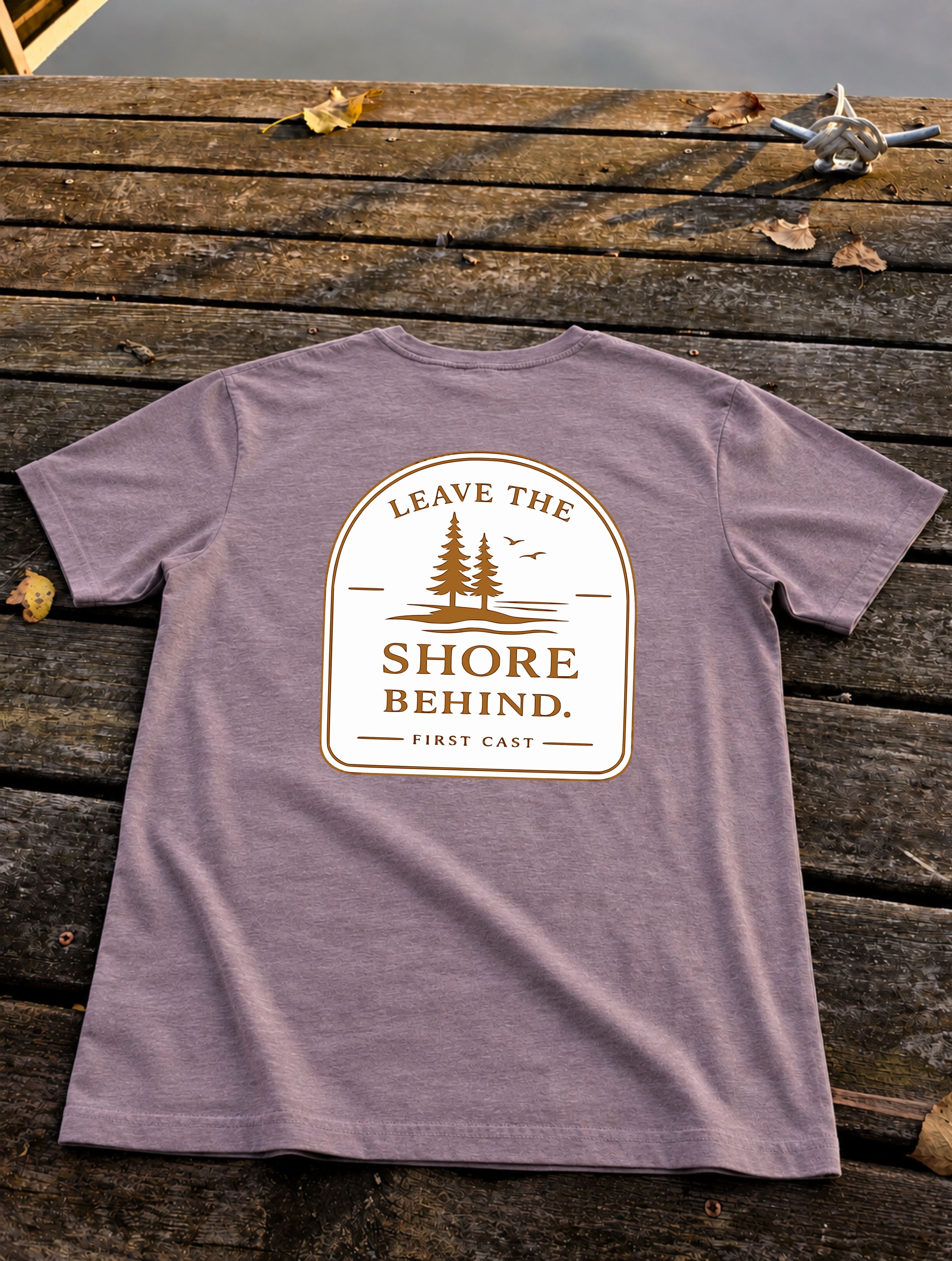 Leave the Shore Behind Heritage Tee, Heather Purple