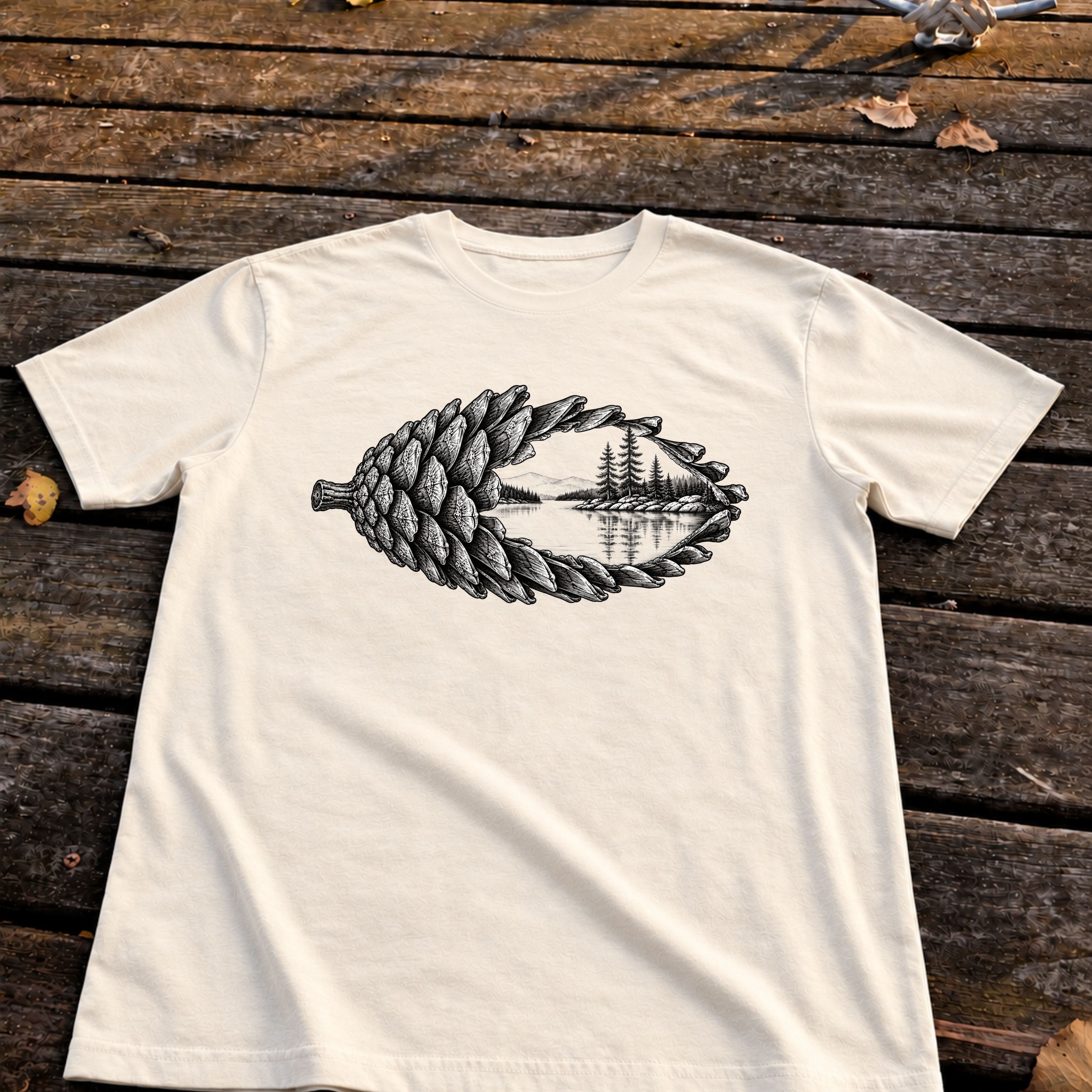 Pinecone Lake Tee, Natural