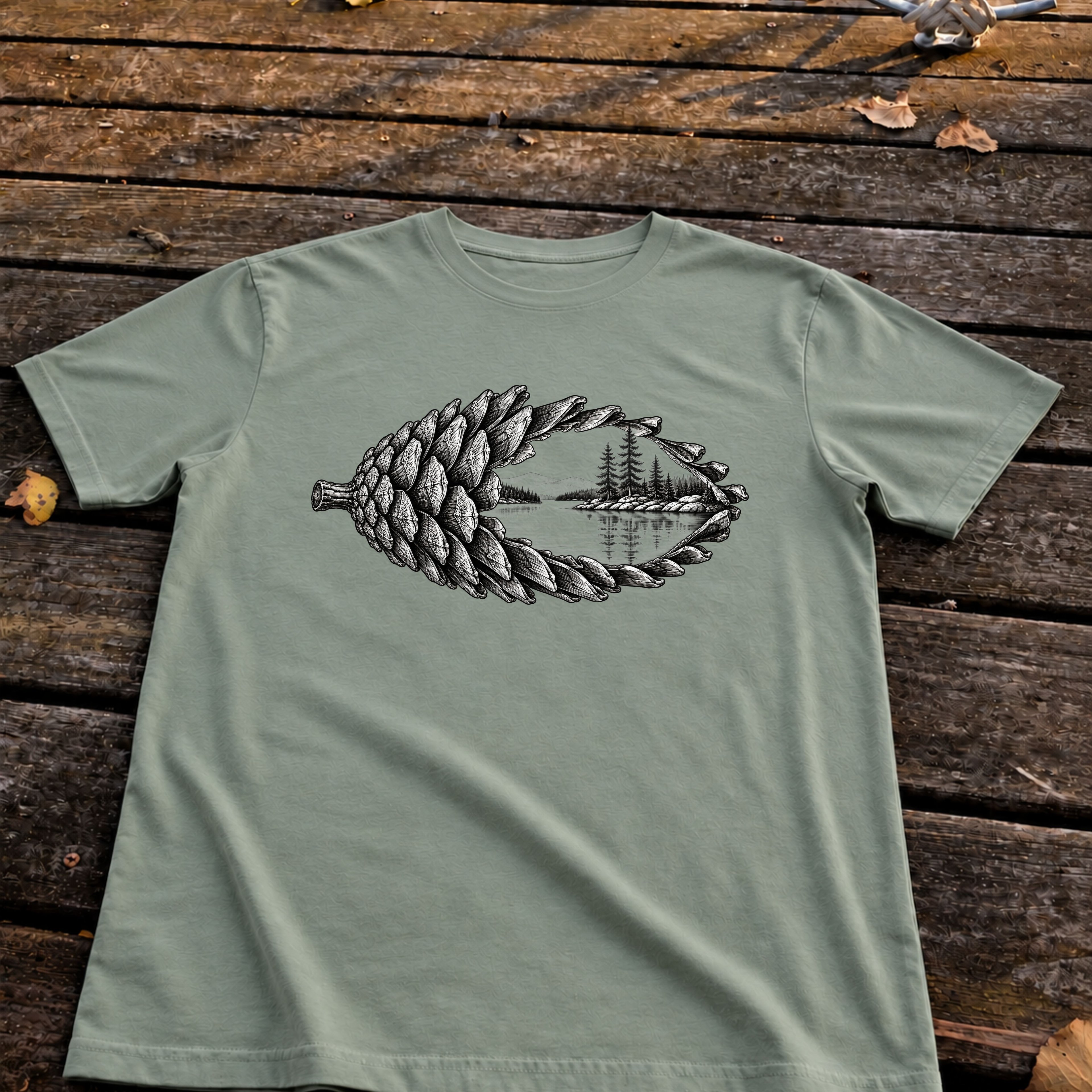 Pinecone Lake Tee, Sage