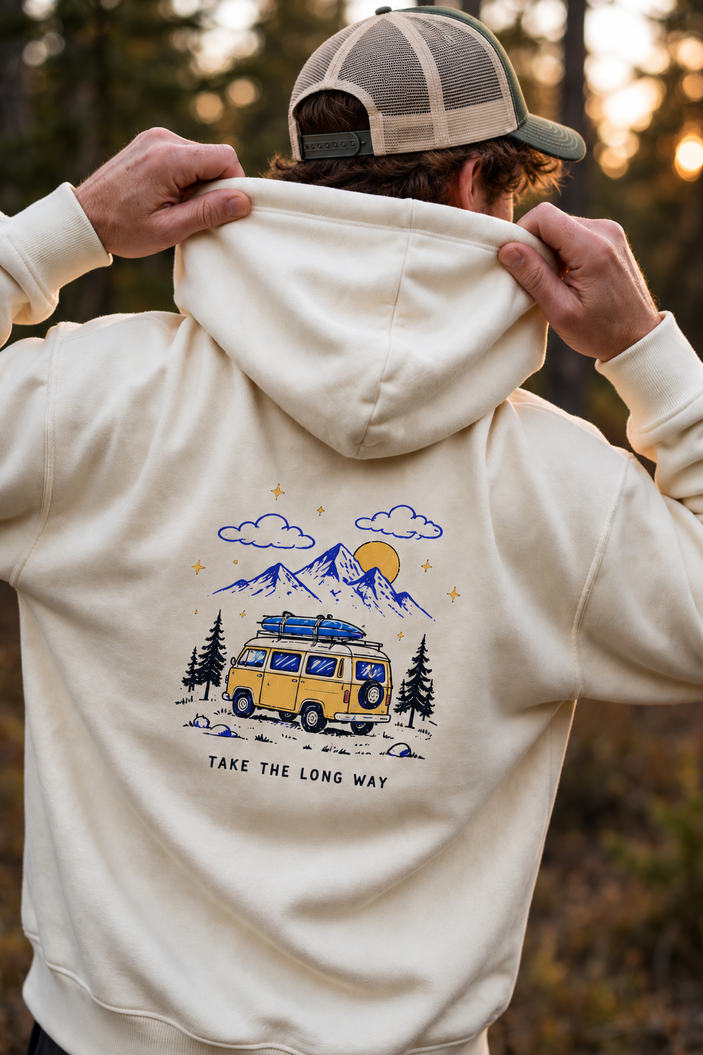 Adventure Van  Hoodie , Sandshell