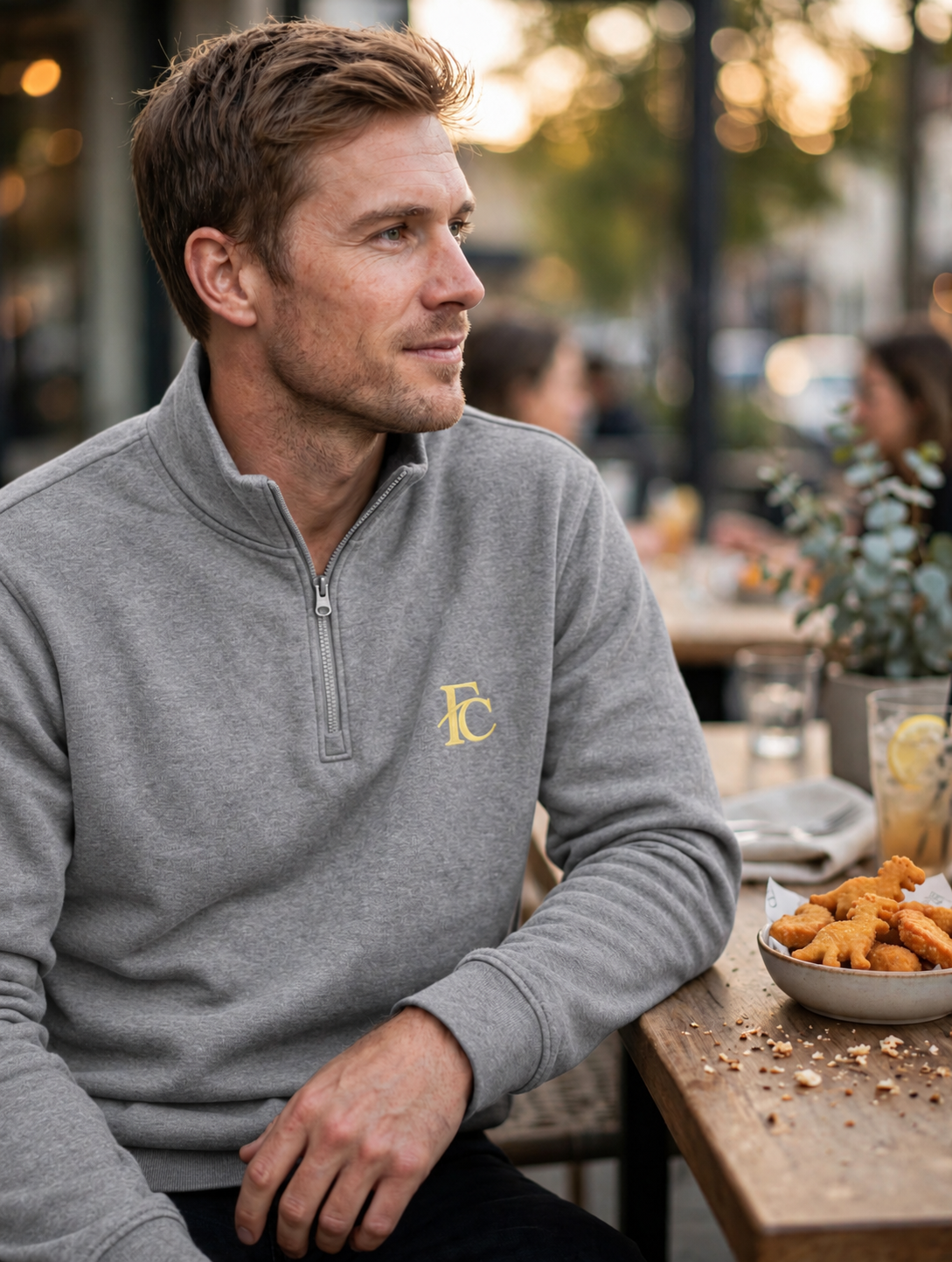 FC Signature Quarter-Zip, Heather Grey